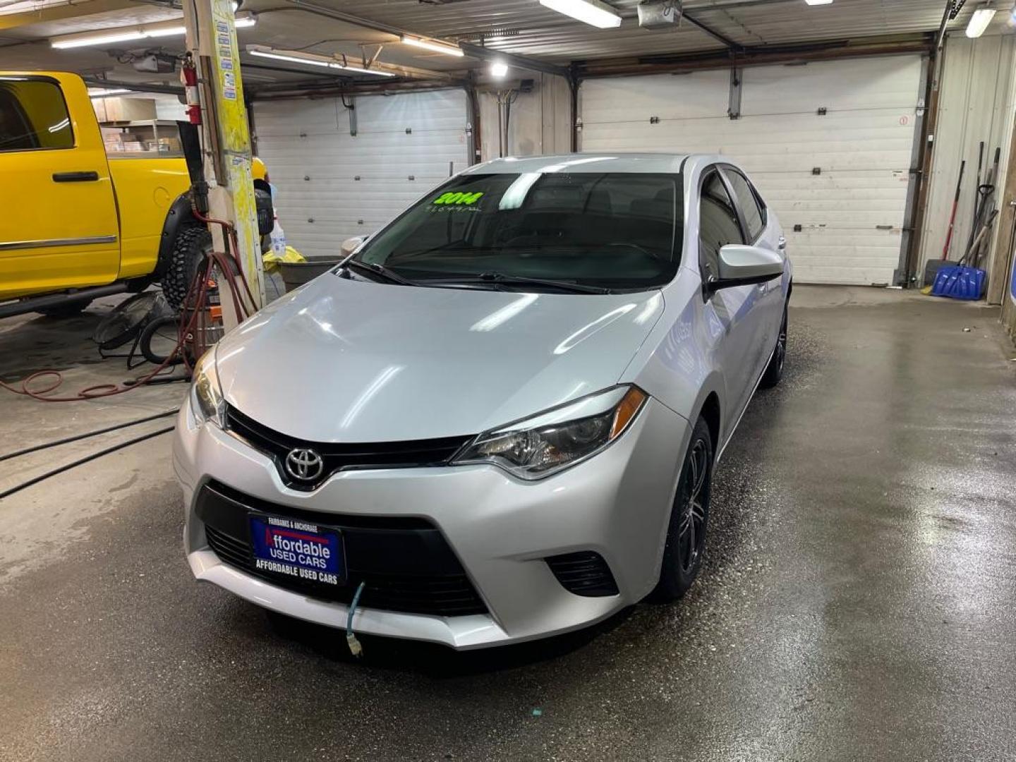 2014 SILVER TOYOTA COROLLA L (2T1BURHE8EC) with an 1.8L engine, Automatic transmission, located at 2525 S. Cushman, Fairbanks, AK, 99701, (907) 452-5707, 64.824036, -147.712311 - Photo#1