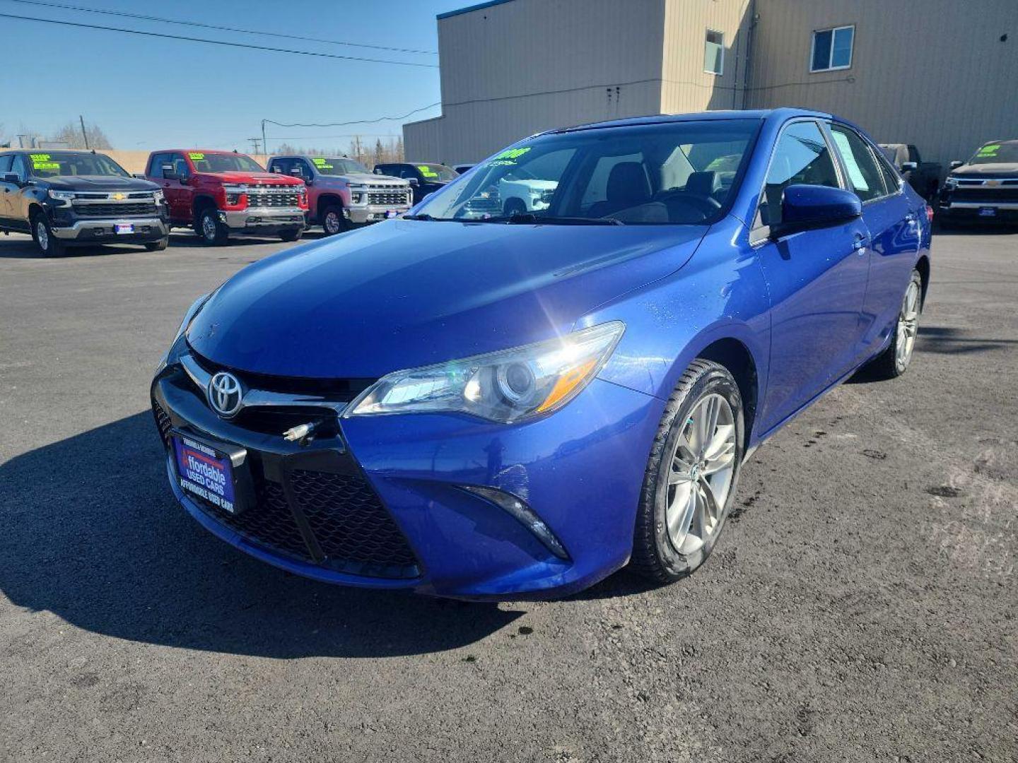 2016 BLUE TOYOTA CAMRY LE (4T1BF1FK6GU) with an 2.5L engine, Automatic transmission, located at 2525 S. Cushman, Fairbanks, AK, 99701, (907) 452-5707, 64.824036, -147.712311 - Photo#1