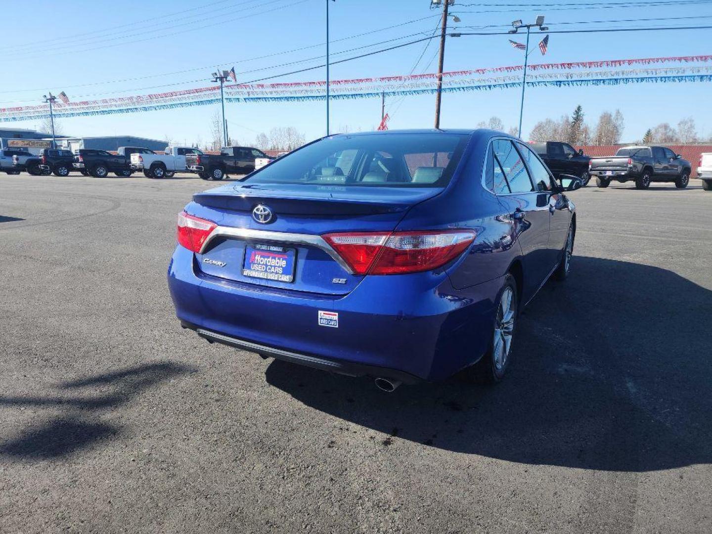 2016 BLUE TOYOTA CAMRY LE (4T1BF1FK6GU) with an 2.5L engine, Automatic transmission, located at 2525 S. Cushman, Fairbanks, AK, 99701, (907) 452-5707, 64.824036, -147.712311 - Photo#4