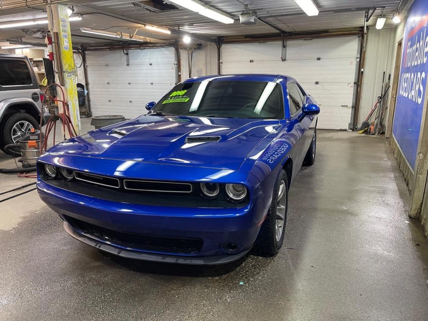 2018 BLUE DODGE CHALLENGER SXT (2C3CDZAG3JH) with an 3.6L engine, Automatic transmission, located at 2525 S. Cushman, Fairbanks, AK, 99701, (907) 452-5707, 64.824036, -147.712311 - Photo#1