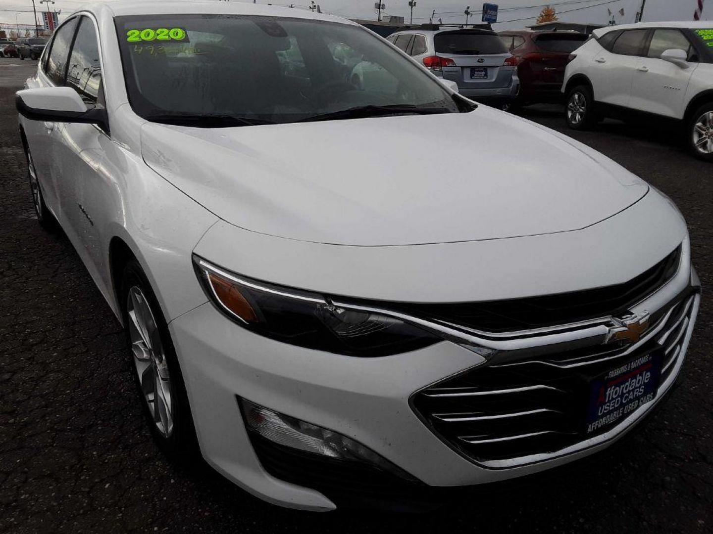 2020 WHITE CHEVROLET MALIBU LT (1G1ZD5ST8LF) with an 1.5L engine, Continuously Variable transmission, located at 2525 S. Cushman, Fairbanks, AK, 99701, (907) 452-5707, 64.824036, -147.712311 - Photo#0