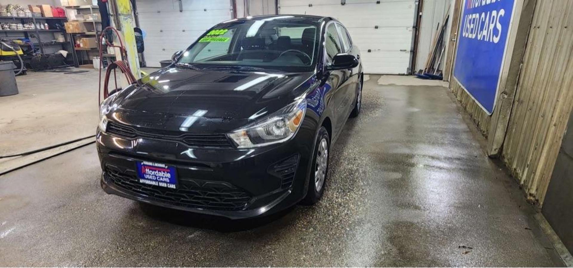 2022 BLACK KIA RIO LX (3KPA24AD1NE) with an 1.6L engine, Automatic transmission, located at 2525 S. Cushman, Fairbanks, AK, 99701, (907) 452-5707, 64.824036, -147.712311 - Photo#1