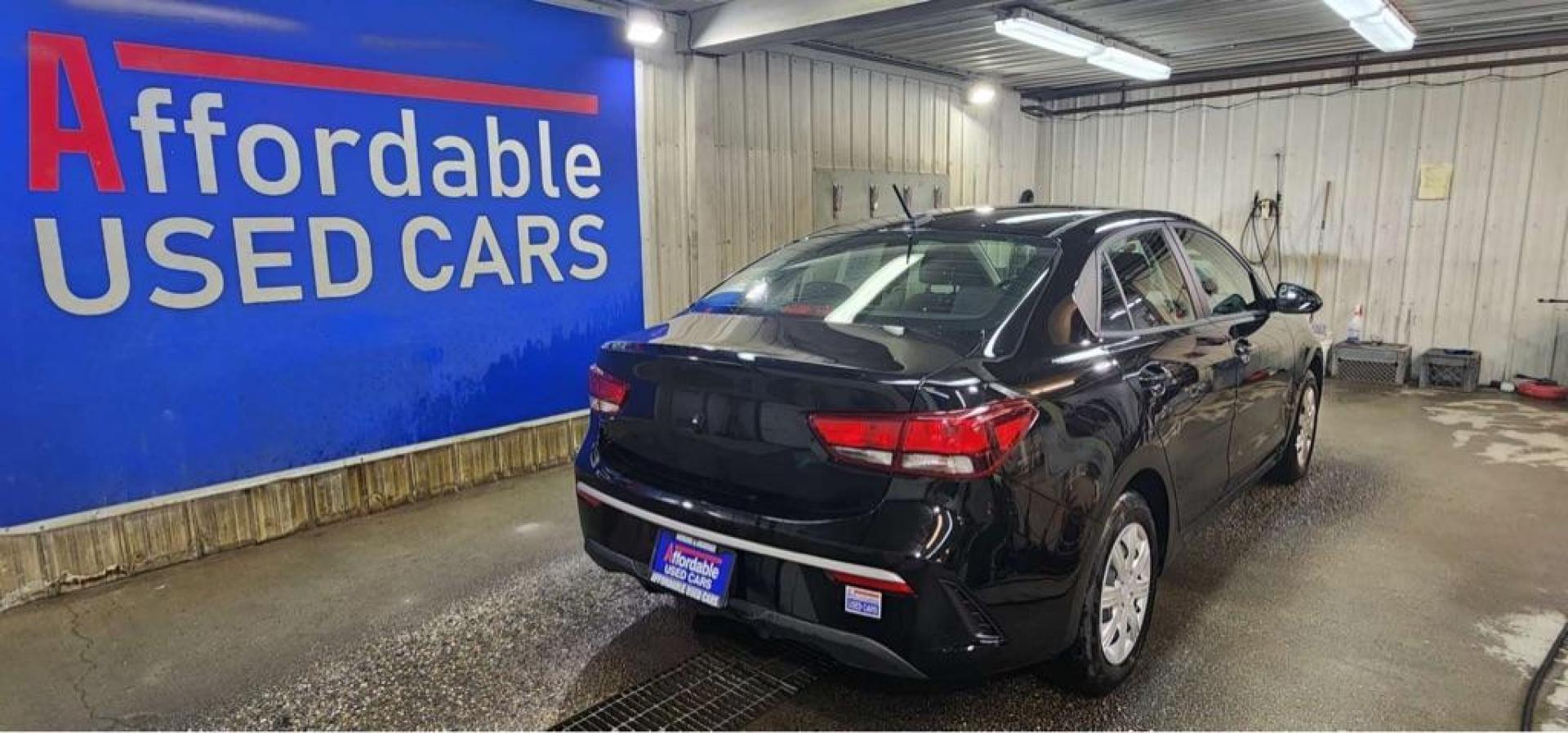 2022 BLACK KIA RIO LX (3KPA24AD1NE) with an 1.6L engine, Automatic transmission, located at 2525 S. Cushman, Fairbanks, AK, 99701, (907) 452-5707, 64.824036, -147.712311 - Photo#2