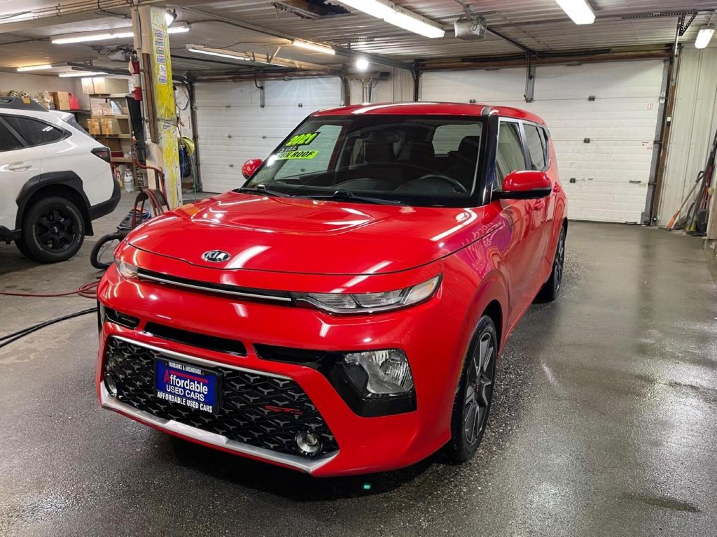 2021 RED KIA SOUL GT LINE (KNDJ63AU7M7) with an 2.0L engine, Continuously Variable transmission, located at 2525 S. Cushman, Fairbanks, AK, 99701, (907) 452-5707, 64.824036, -147.712311 - Photo#1