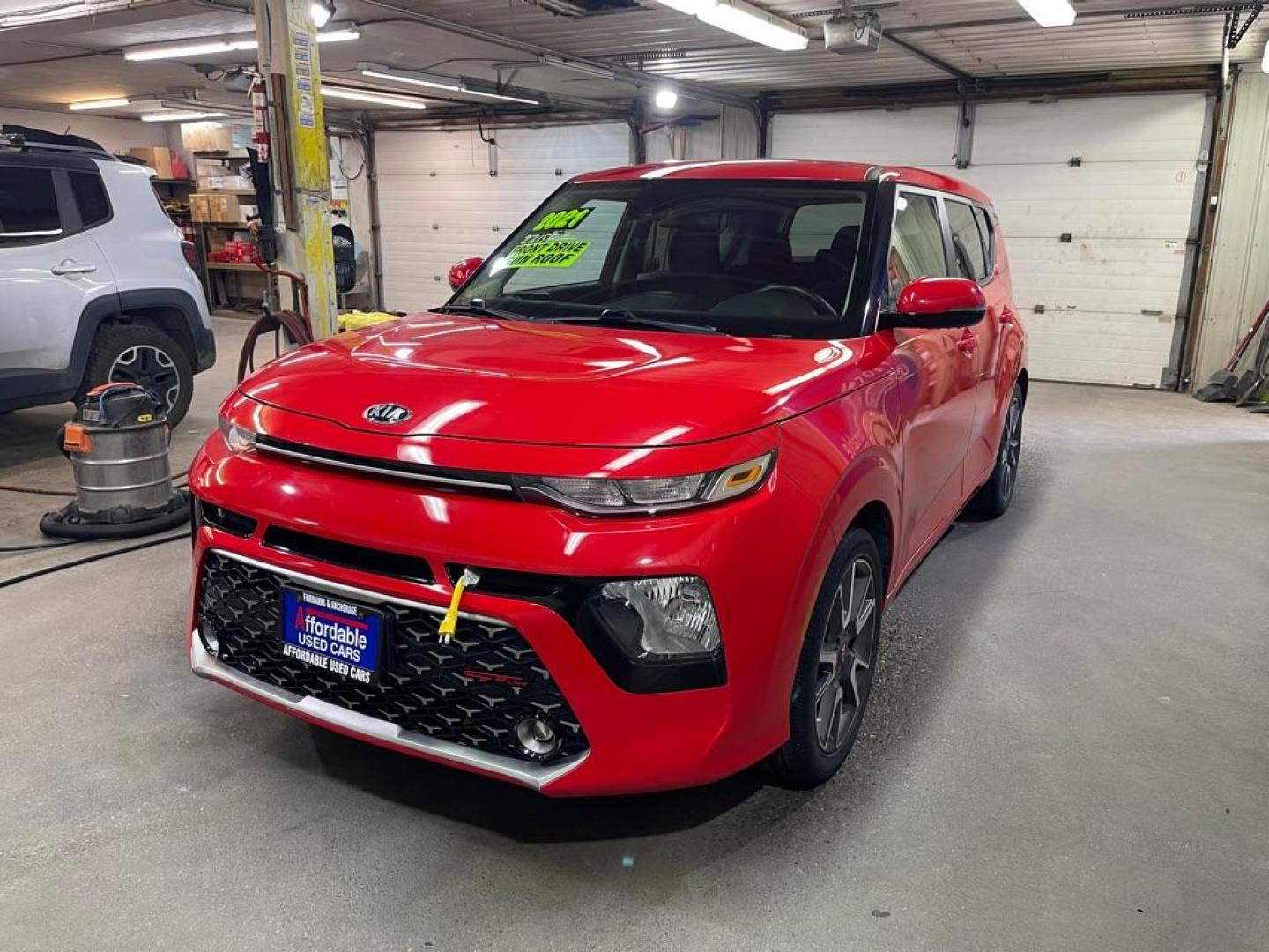 2021 RED KIA SOUL GT LINE (KNDJ63AU7M7) with an 2.0L engine, Continuously Variable transmission, located at 2525 S. Cushman, Fairbanks, AK, 99701, (907) 452-5707, 64.824036, -147.712311 - Photo#1