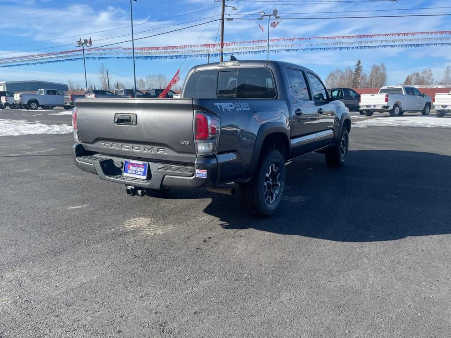 2021 GRAY TOYOTA TACOMA DOUBLE CAB (5TFCZ5AN0MX) with an 3.5L engine, Automatic transmission, located at 2525 S. Cushman, Fairbanks, AK, 99701, (907) 452-5707, 64.824036, -147.712311 - Photo#3