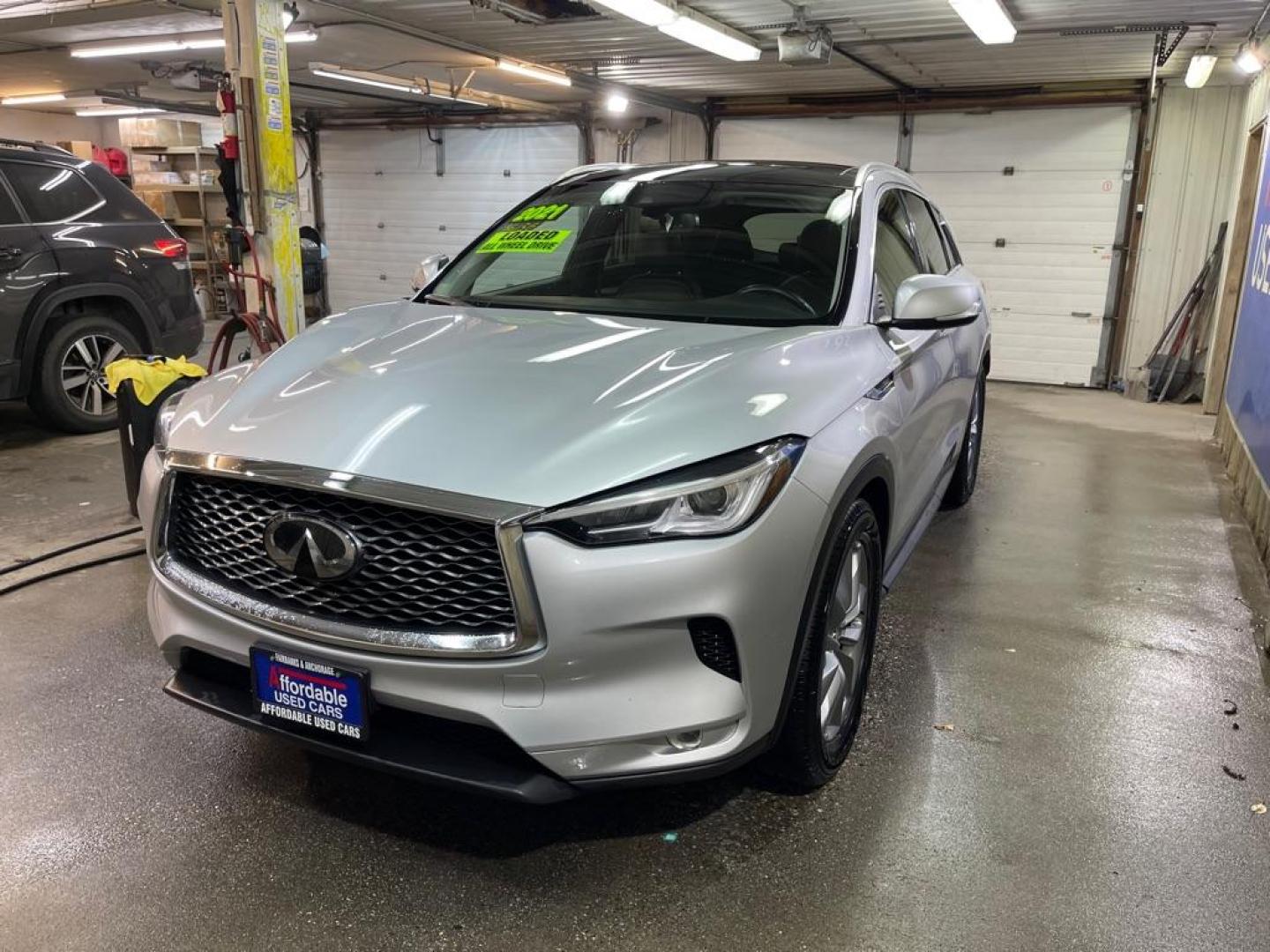 2021 SILVER INFINITI QX50 LUXE (3PCAJ5BB3MF) with an 2.0L engine, Continuously Variable transmission, located at 2525 S. Cushman, Fairbanks, AK, 99701, (907) 452-5707, 64.824036, -147.712311 - Photo#1