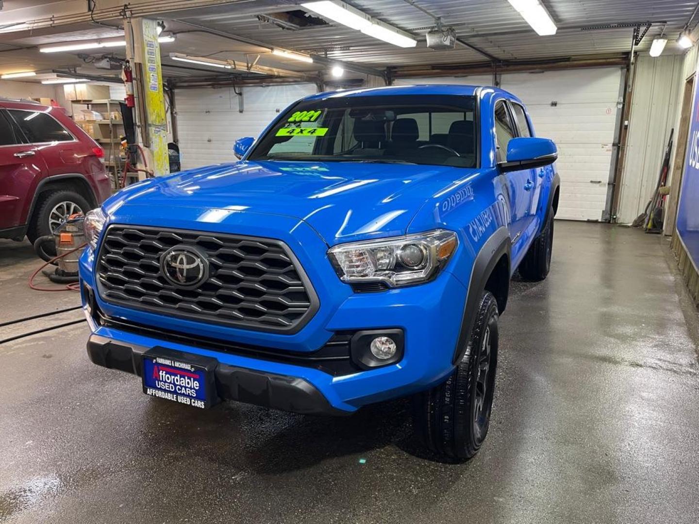 2021 BLUE TOYOTA TACOMA DOUBLE CAB (3TMCZ5AN2MM) with an 3.5L engine, Automatic transmission, located at 2525 S. Cushman, Fairbanks, AK, 99701, (907) 452-5707, 64.824036, -147.712311 - Photo#1