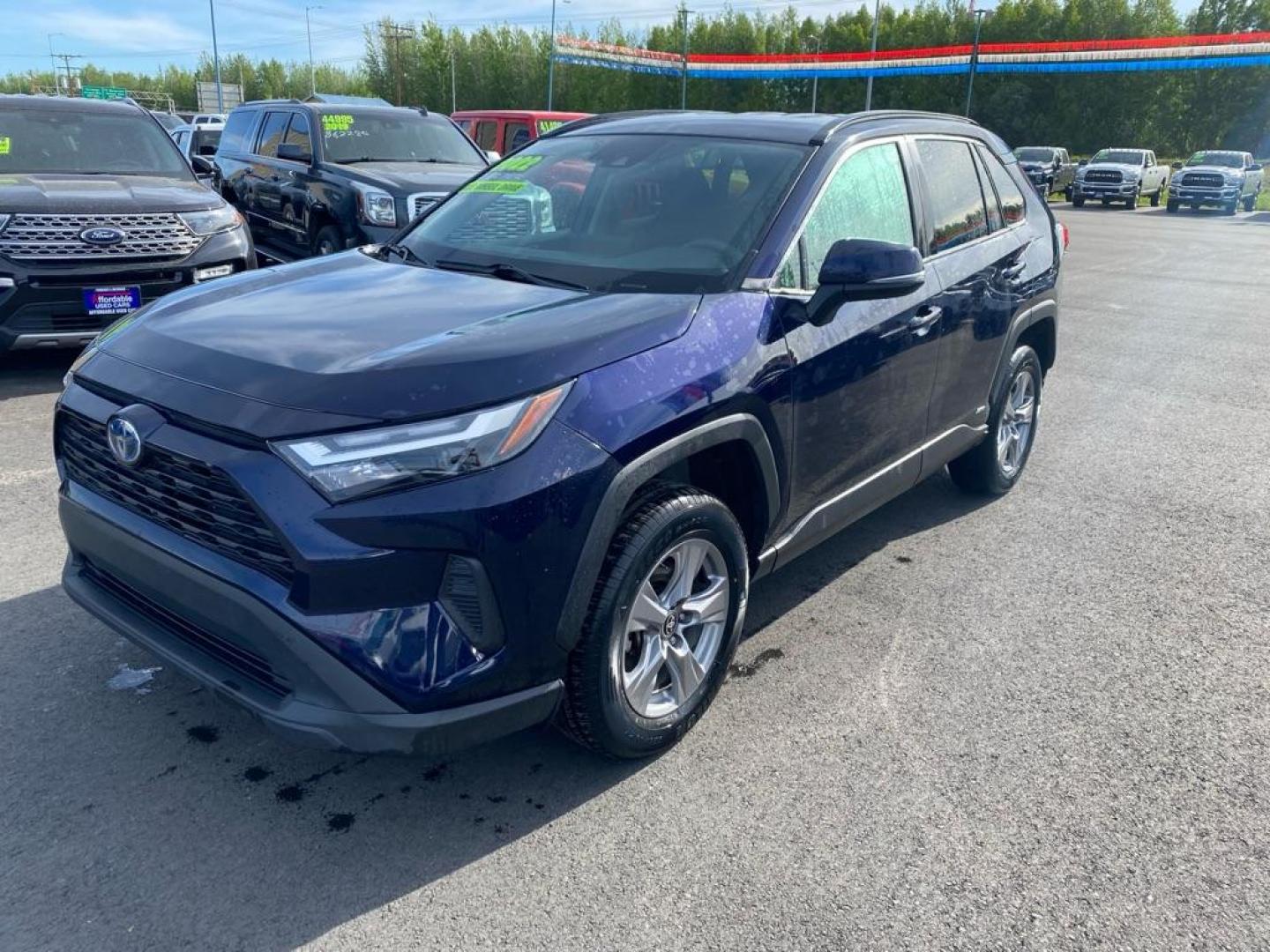 2022 BLUE TOYOTA RAV4 XLE HYBRID XLE (4T3RWRFVXNU) with an 2.5L engine, Continuously Variable transmission, located at 2525 S. Cushman, Fairbanks, AK, 99701, (907) 452-5707, 64.824036, -147.712311 - Photo#0