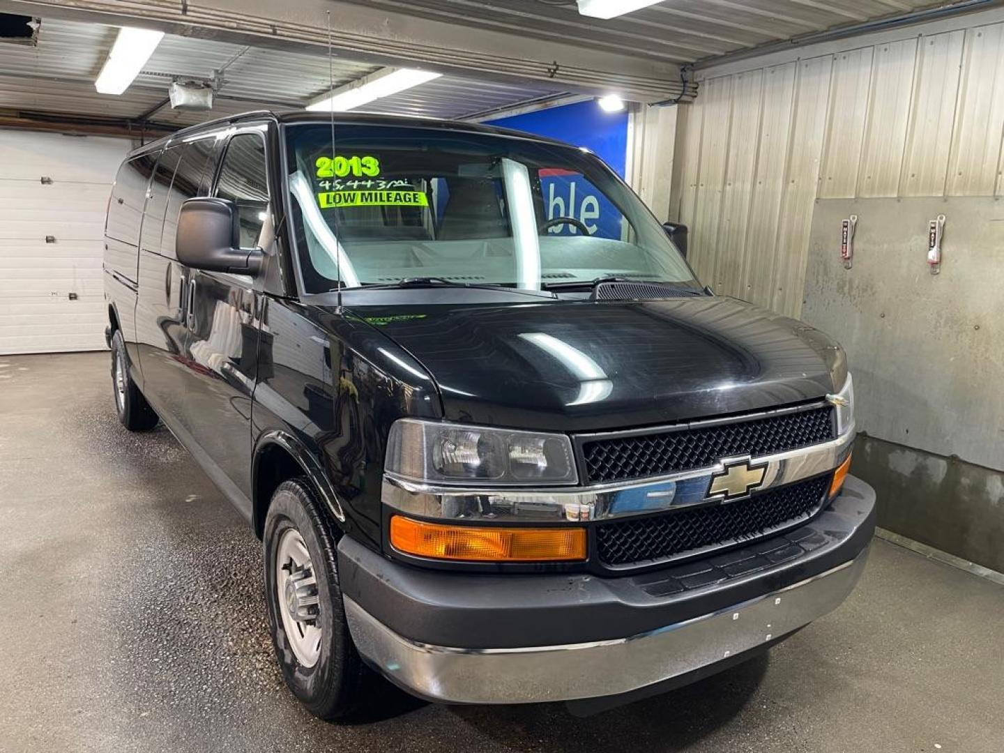 2013 BLACK CHEVROLET EXPRESS G3500 LT (1GAZG1FA1D1) with an 4.8L engine, Automatic transmission, located at 2525 S. Cushman, Fairbanks, AK, 99701, (907) 452-5707, 64.824036, -147.712311 - Photo#0