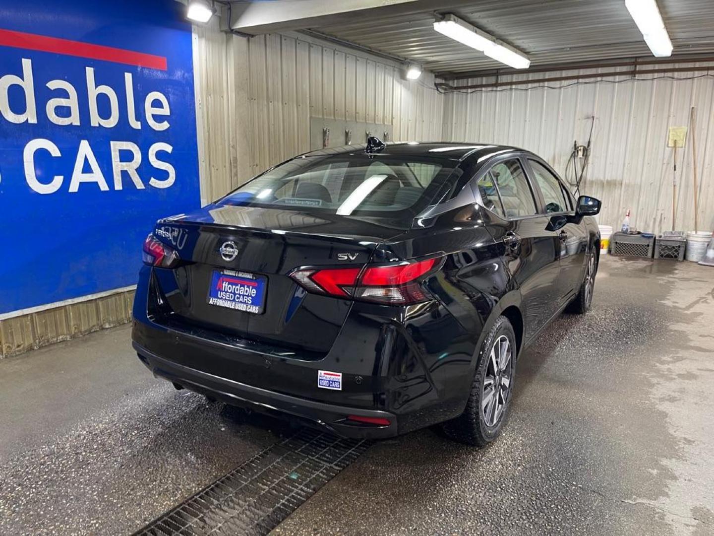 2021 BLACK NISSAN VERSA SV (3N1CN8EV9ML) with an 1.6L engine, Continuously Variable transmission, located at 2525 S. Cushman, Fairbanks, AK, 99701, (907) 452-5707, 64.824036, -147.712311 - Photo#2