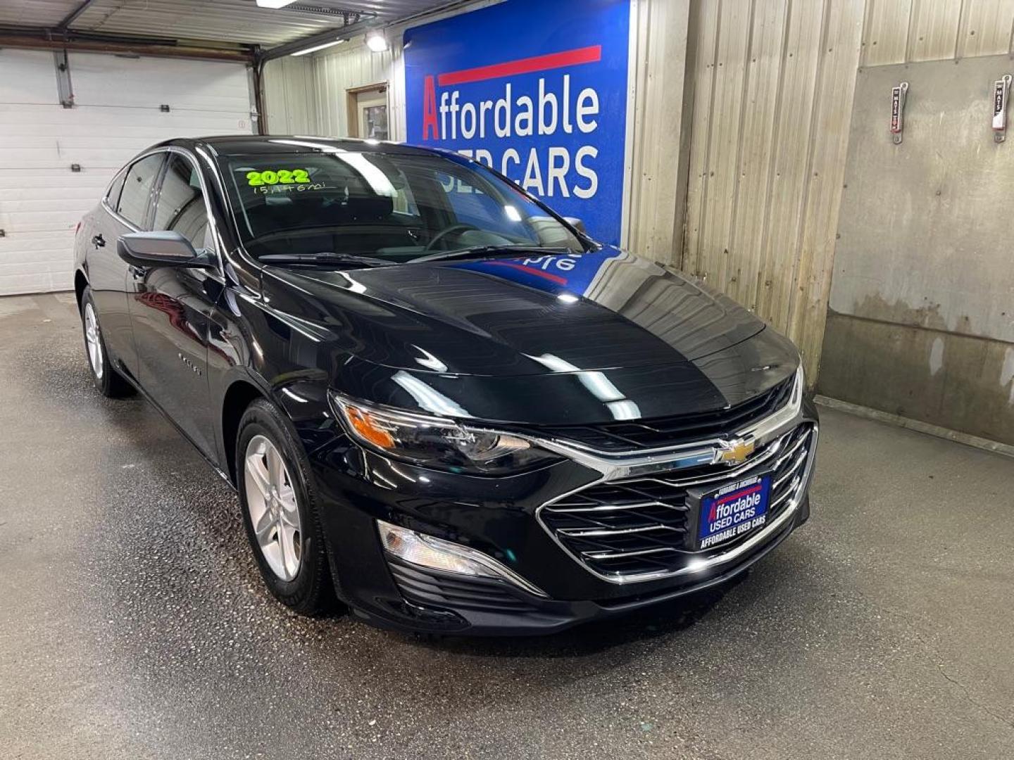 2022 BLACK CHEVROLET MALIBU LS (1G1ZB5ST4NF) with an 1.5L engine, Continuously Variable transmission, located at 2525 S. Cushman, Fairbanks, AK, 99701, (907) 452-5707, 64.824036, -147.712311 - Photo#0