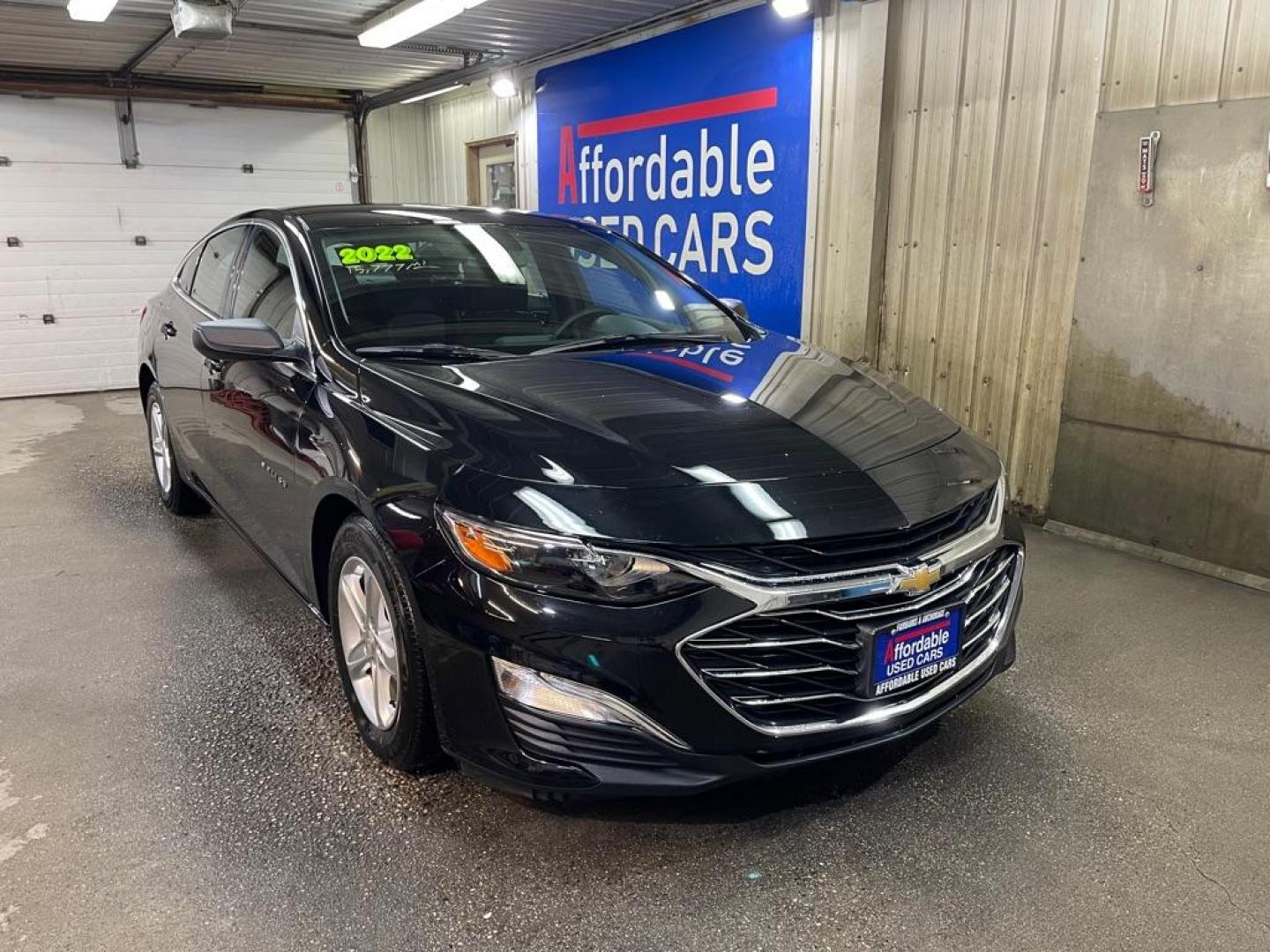 2022 BLACK CHEVROLET MALIBU LS (1G1ZB5ST9NF) with an 1.5L engine, Continuously Variable transmission, located at 2525 S. Cushman, Fairbanks, AK, 99701, (907) 452-5707, 64.824036, -147.712311 - Photo#0