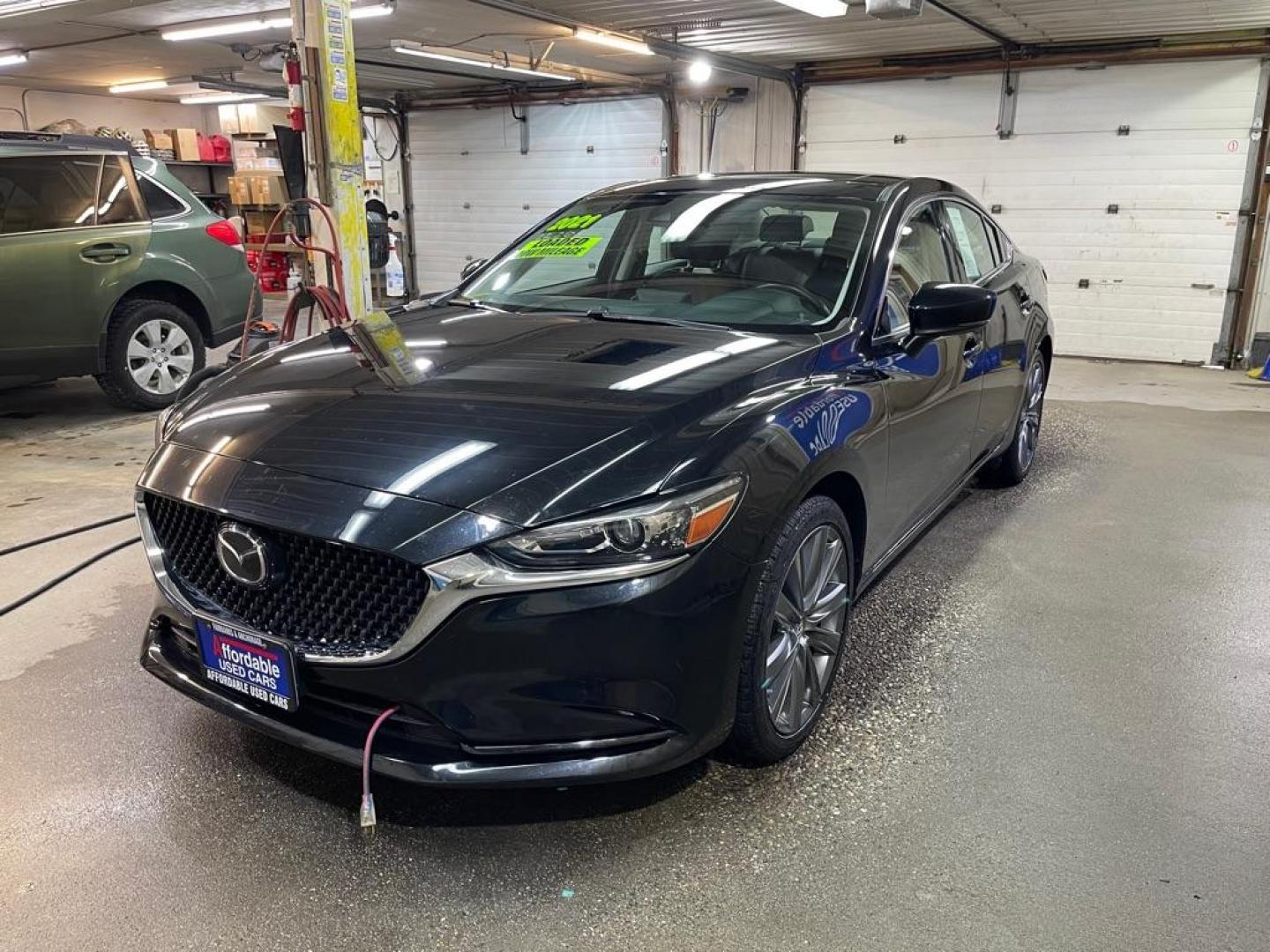 2021 BLACK MAZDA 6 TOURING (JM1GL1VM5M1) with an 2.5L engine, Automatic transmission, located at 2525 S. Cushman, Fairbanks, AK, 99701, (907) 452-5707, 64.824036, -147.712311 - Photo#1