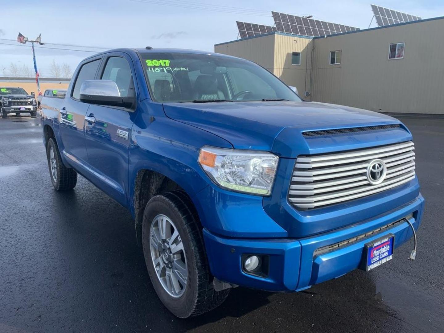 2017 BLUE TOYOTA TUNDRA CREWMAX 1794 (5TFAY5F13HX) with an 5.7L engine, Automatic transmission, located at 2525 S. Cushman, Fairbanks, AK, 99701, (907) 452-5707, 64.824036, -147.712311 - Photo#0