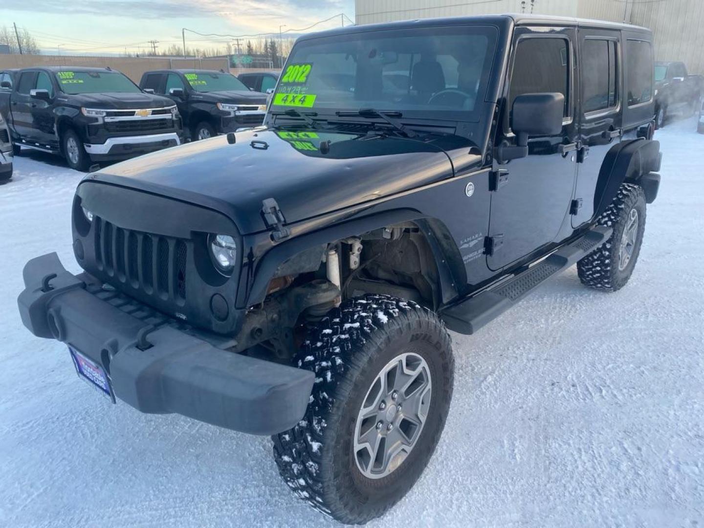 2012 BLACK JEEP WRANGLER UNLIMI SAHARA (1C4BJWEG5CL) with an 3.6L engine, Automatic transmission, located at 2525 S. Cushman, Fairbanks, AK, 99701, (907) 452-5707, 64.824036, -147.712311 - Photo#0