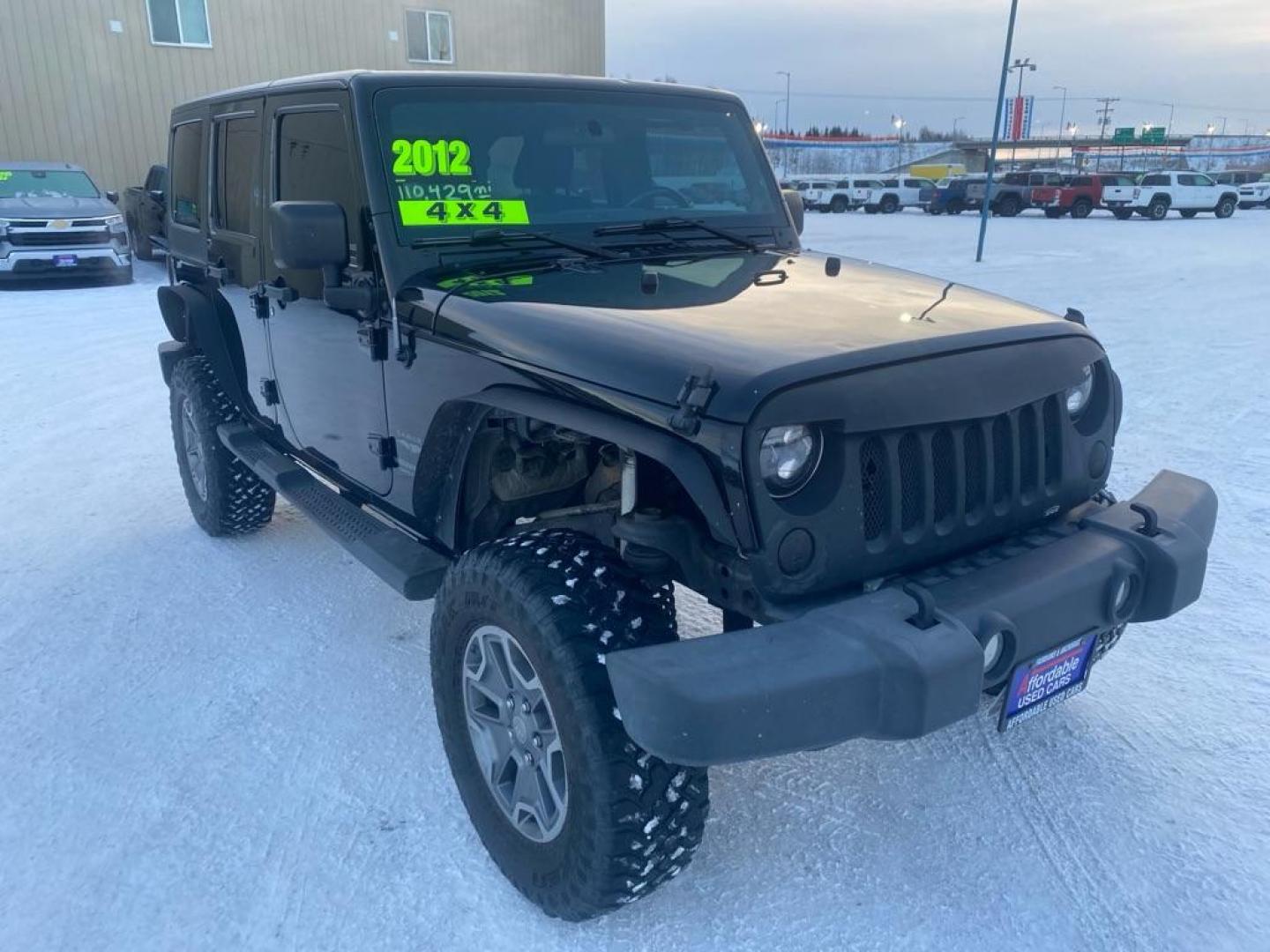 2012 BLACK JEEP WRANGLER UNLIMI SAHARA (1C4BJWEG5CL) with an 3.6L engine, Automatic transmission, located at 2525 S. Cushman, Fairbanks, AK, 99701, (907) 452-5707, 64.824036, -147.712311 - Photo#1