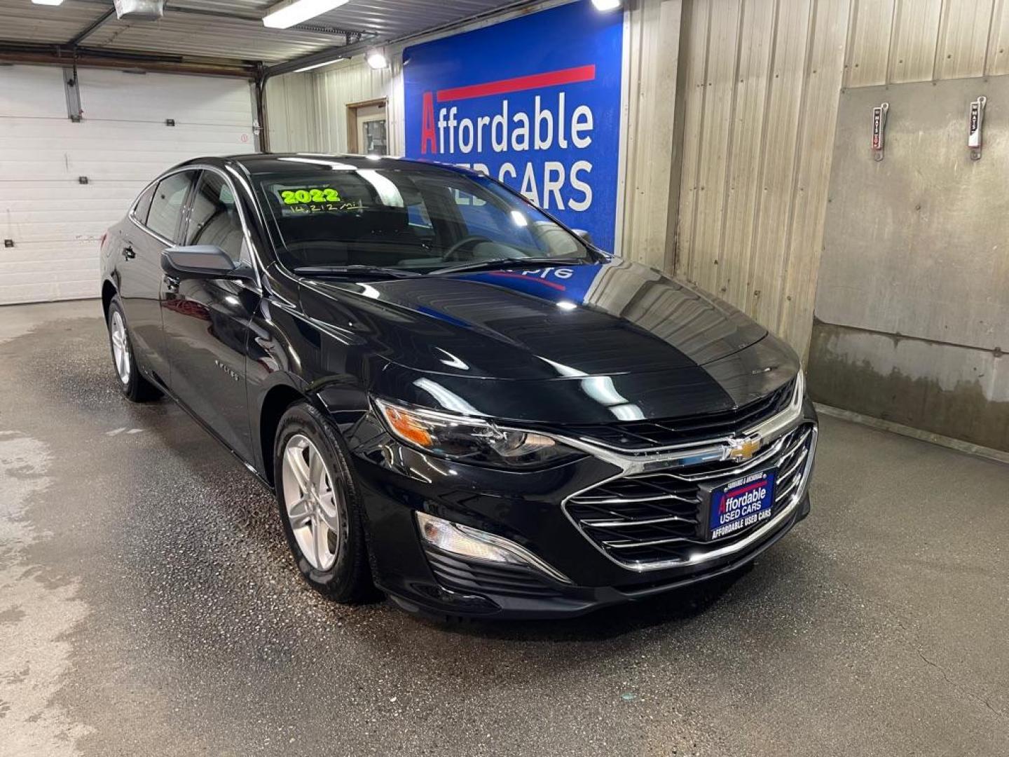 2022 BLACK CHEVROLET MALIBU LS (1G1ZB5ST6NF) with an 1.5L engine, Continuously Variable transmission, located at 2525 S. Cushman, Fairbanks, AK, 99701, (907) 452-5707, 64.824036, -147.712311 - Photo#0