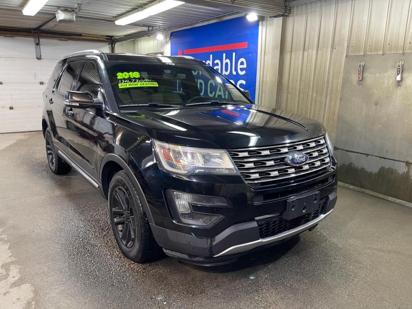 2016 BLACK FORD EXPLORER XLT (1FM5K7DHXGG) with an 2.3L engine, Automatic transmission, located at 2525 S. Cushman, Fairbanks, AK, 99701, (907) 452-5707, 64.824036, -147.712311 - Photo#0