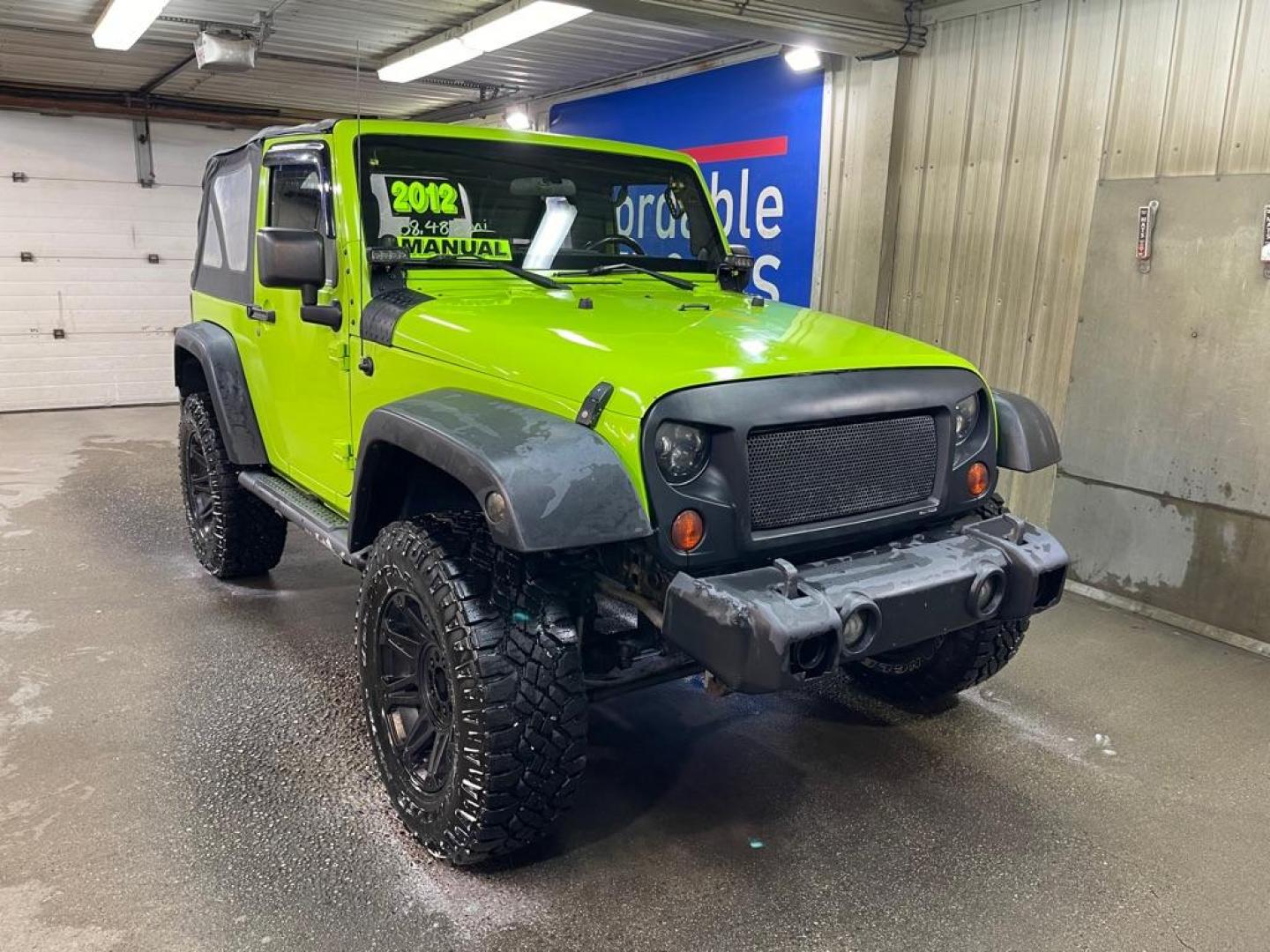 2012 GREEN JEEP WRANGLER SPORT (1C4AJWAG5CL) with an 3.6L engine, 5-Speed Manual transmission, located at 2525 S. Cushman, Fairbanks, AK, 99701, (907) 452-5707, 64.824036, -147.712311 - Photo#0