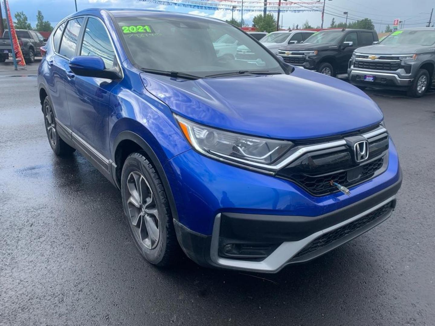 2021 BLUE HONDA CR-V EX (7FARW2H52ME) with an 1.5L engine, Continuously Variable transmission, located at 2525 S. Cushman, Fairbanks, AK, 99701, (907) 452-5707, 64.824036, -147.712311 - Photo#0