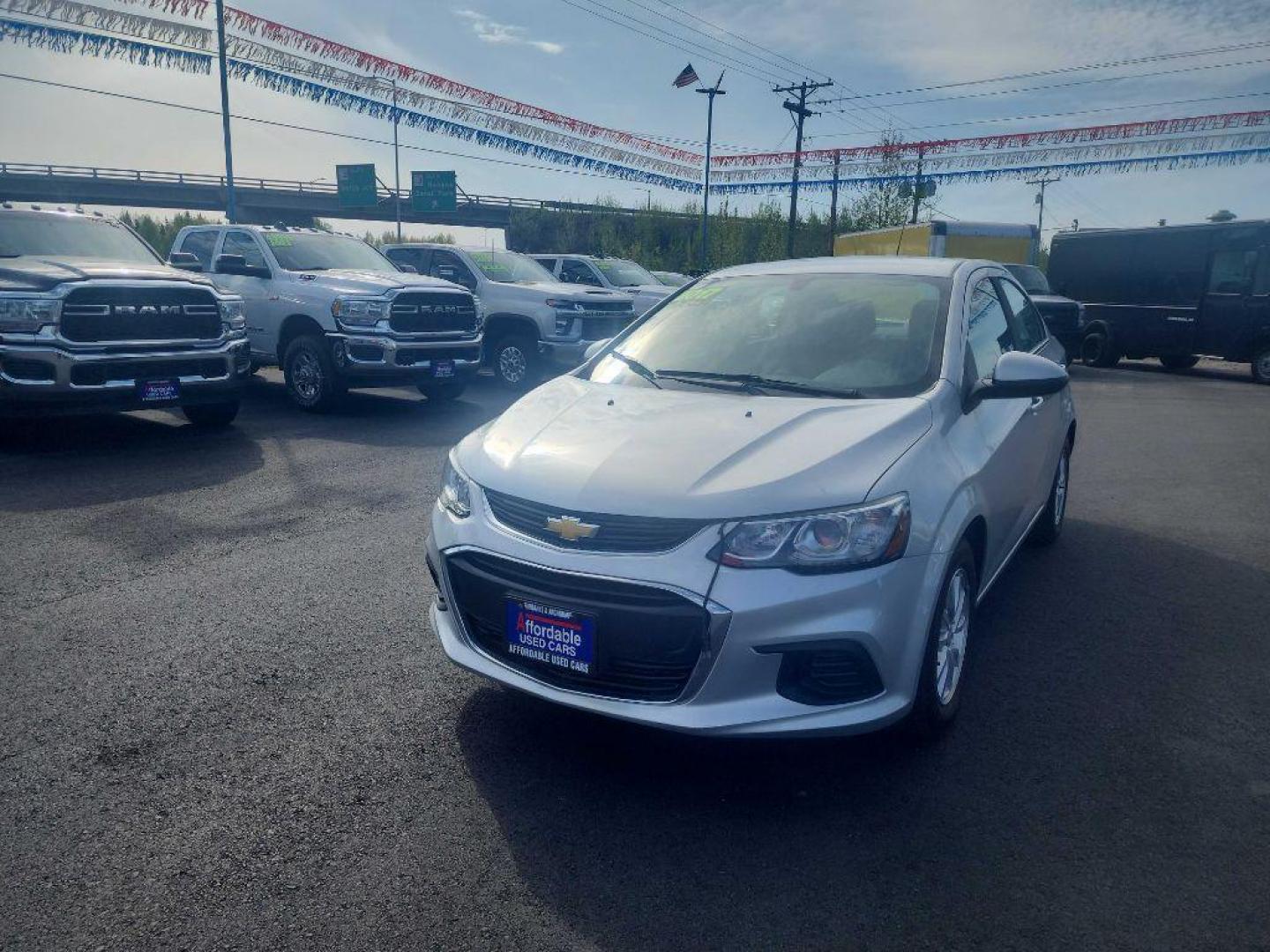 2017 SILVER CHEVROLET SONIC LT (1G1JD5SH0H4) with an 1.8L engine, Automatic transmission, located at 2525 S. Cushman, Fairbanks, AK, 99701, (907) 452-5707, 64.824036, -147.712311 - Photo#1