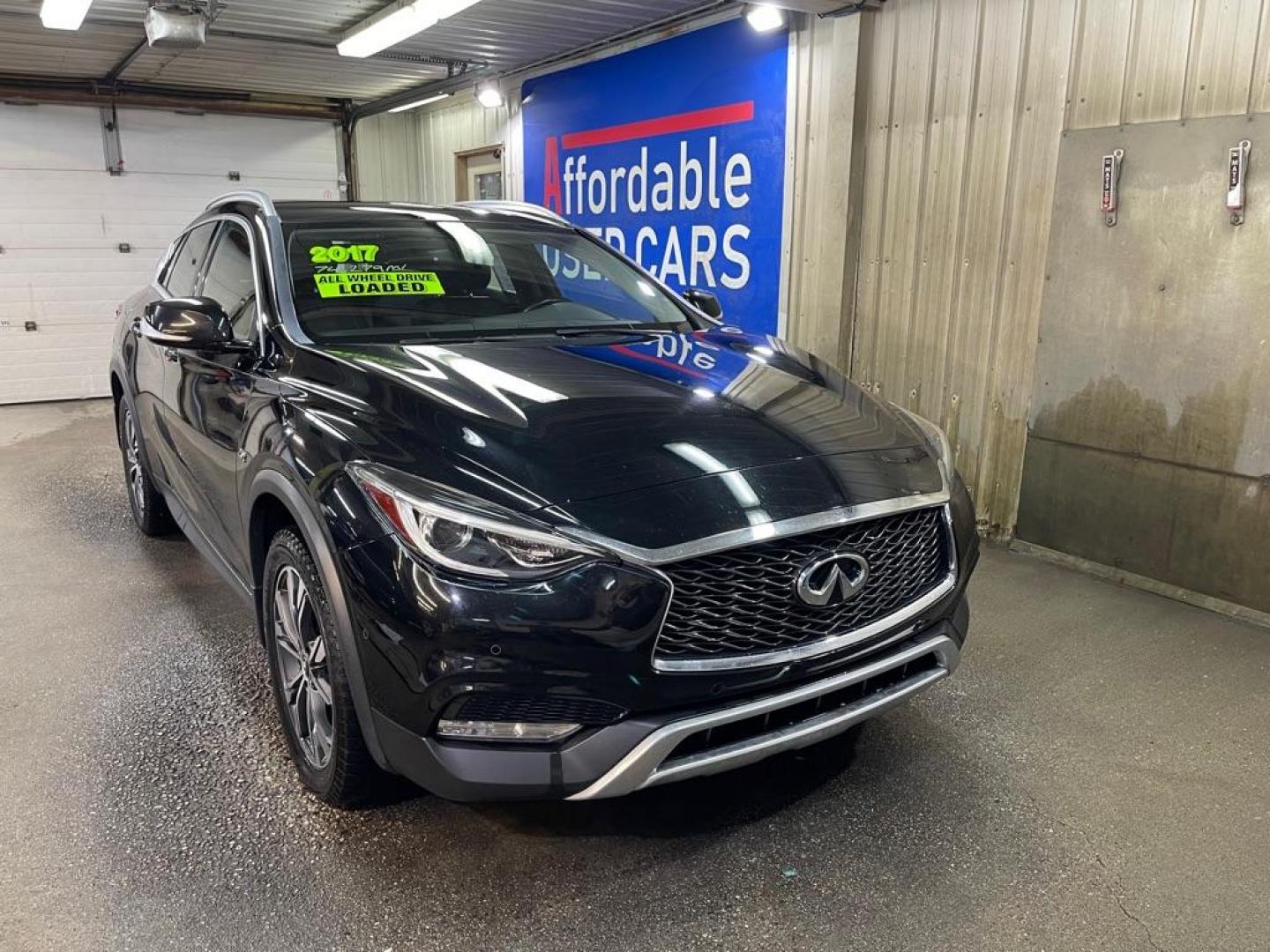 2017 BLACK INFINITI QX30 BASE (SJKCH5CR2HA) with an 2.0L engine, Automatic transmission, located at 2525 S. Cushman, Fairbanks, AK, 99701, (907) 452-5707, 64.824036, -147.712311 - Photo#0