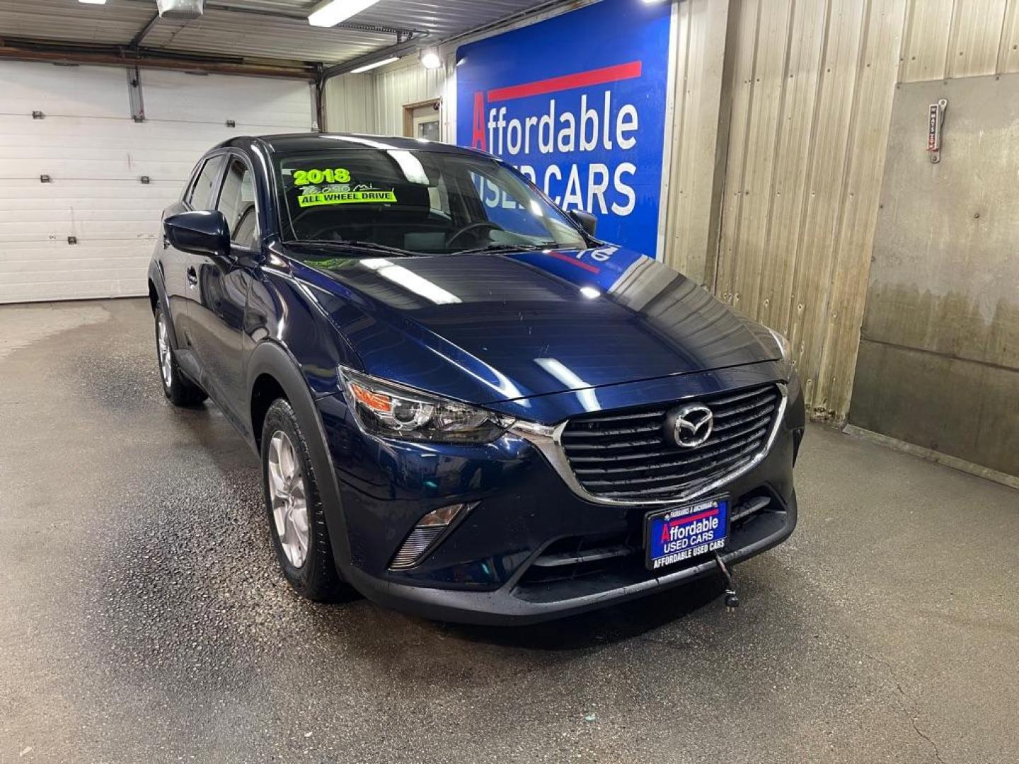 2018 BLUE MAZDA CX-3 SPORT (JM1DKFB74J0) with an 2.0L engine, Automatic transmission, located at 2525 S. Cushman, Fairbanks, AK, 99701, (907) 452-5707, 64.824036, -147.712311 - Photo#0