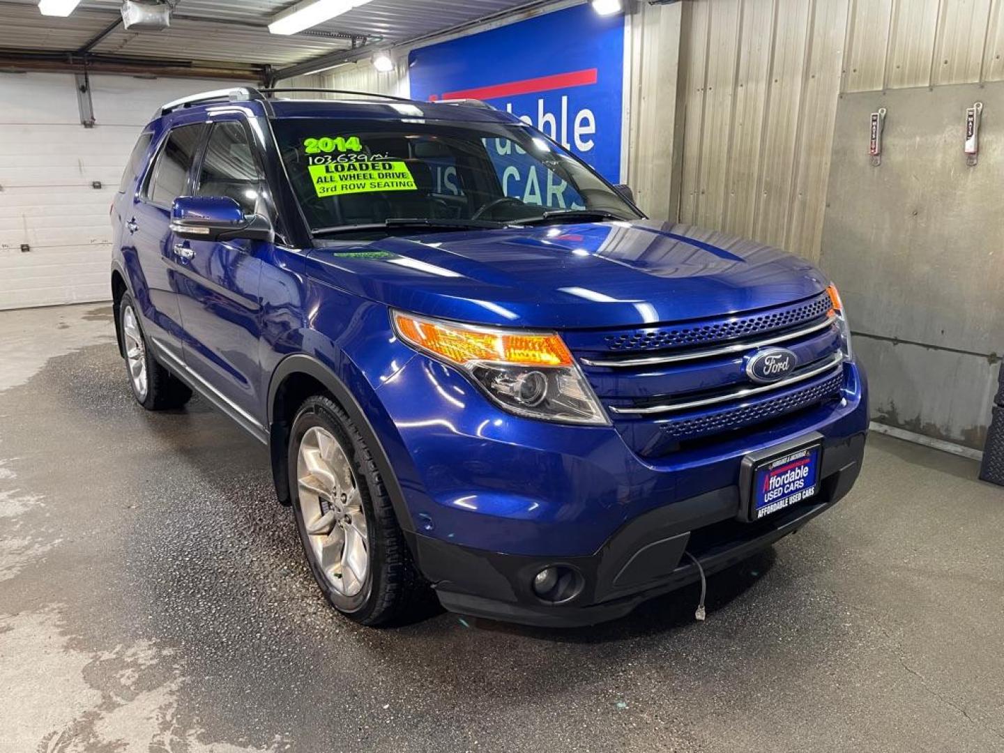 2014 BLUE FORD EXPLORER LIMITED (1FM5K8F88EG) with an 3.5L engine, Automatic transmission, located at 2525 S. Cushman, Fairbanks, AK, 99701, (907) 452-5707, 64.824036, -147.712311 - Photo#0