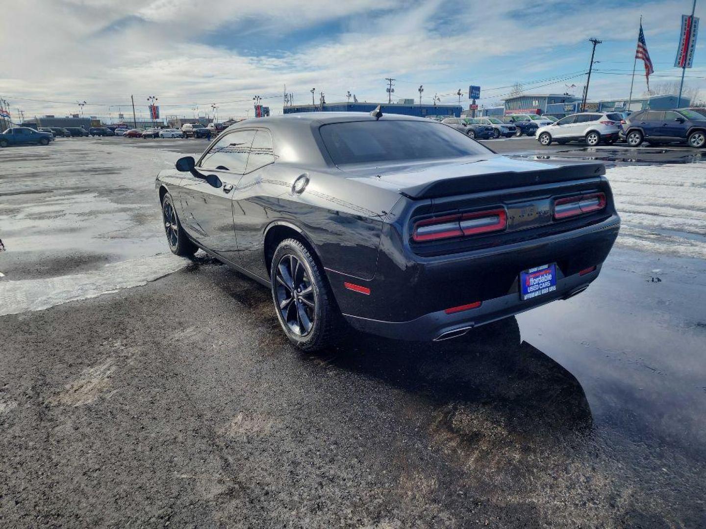 2021 BLACK DODGE CHALLENGER SXT (2C3CDZGG9MH) with an 3.6L engine, Automatic transmission, located at 2525 S. Cushman, Fairbanks, AK, 99701, (907) 452-5707, 64.824036, -147.712311 - Photo#3