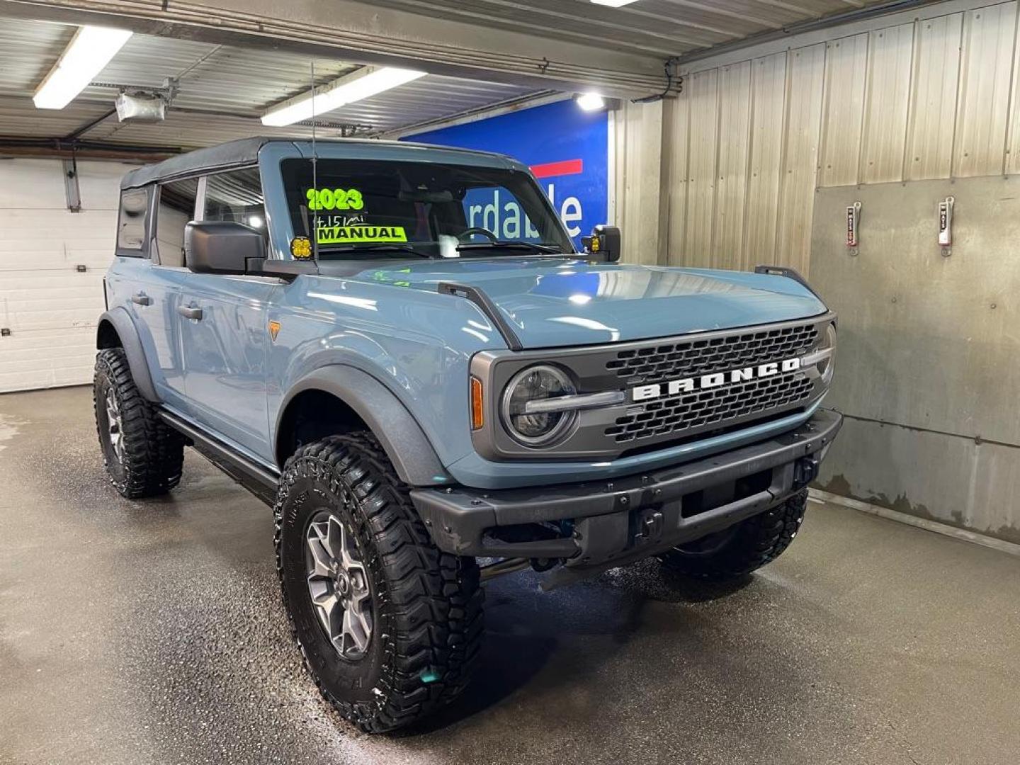 2023 BLUE FORD BRONCO BASE (1FMEE5DHXPL) with an 2.3L engine, 10-Speed Manual transmission, located at 2525 S. Cushman, Fairbanks, AK, 99701, (907) 452-5707, 64.824036, -147.712311 - Photo#0