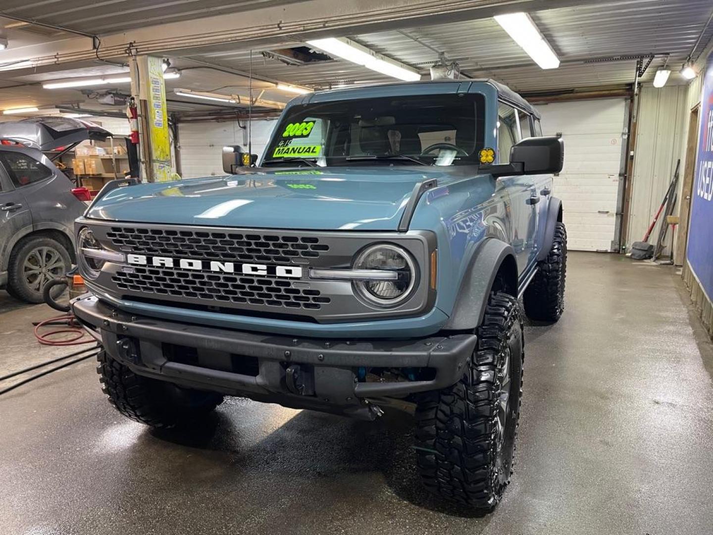 2023 BLUE FORD BRONCO BASE (1FMEE5DHXPL) with an 2.3L engine, 10-Speed Manual transmission, located at 2525 S. Cushman, Fairbanks, AK, 99701, (907) 452-5707, 64.824036, -147.712311 - Photo#1