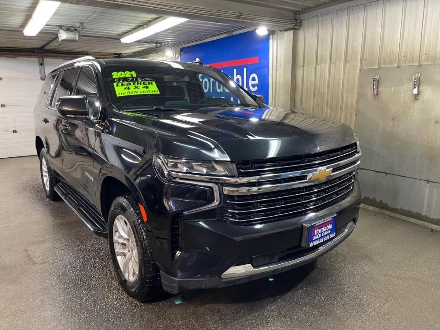 2021 BLACK CHEVROLET TAHOE 1500 LT (1GNSKNKD2MR) with an 5.3L engine, Automatic transmission, located at 2525 S. Cushman, Fairbanks, AK, 99701, (907) 452-5707, 64.824036, -147.712311 - Photo#0