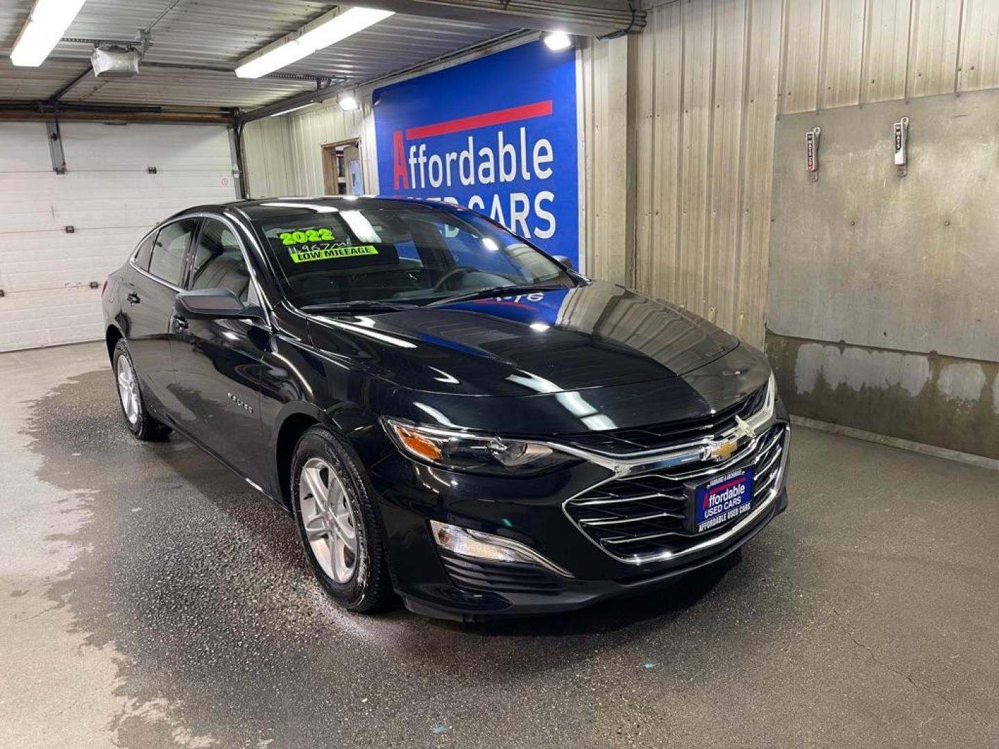 2022 BLACK CHEVROLET MALIBU LS (1G1ZB5ST0NF) with an 1.5L engine, Continuously Variable transmission, located at 2525 S. Cushman, Fairbanks, AK, 99701, (907) 452-5707, 64.824036, -147.712311 - Photo#0