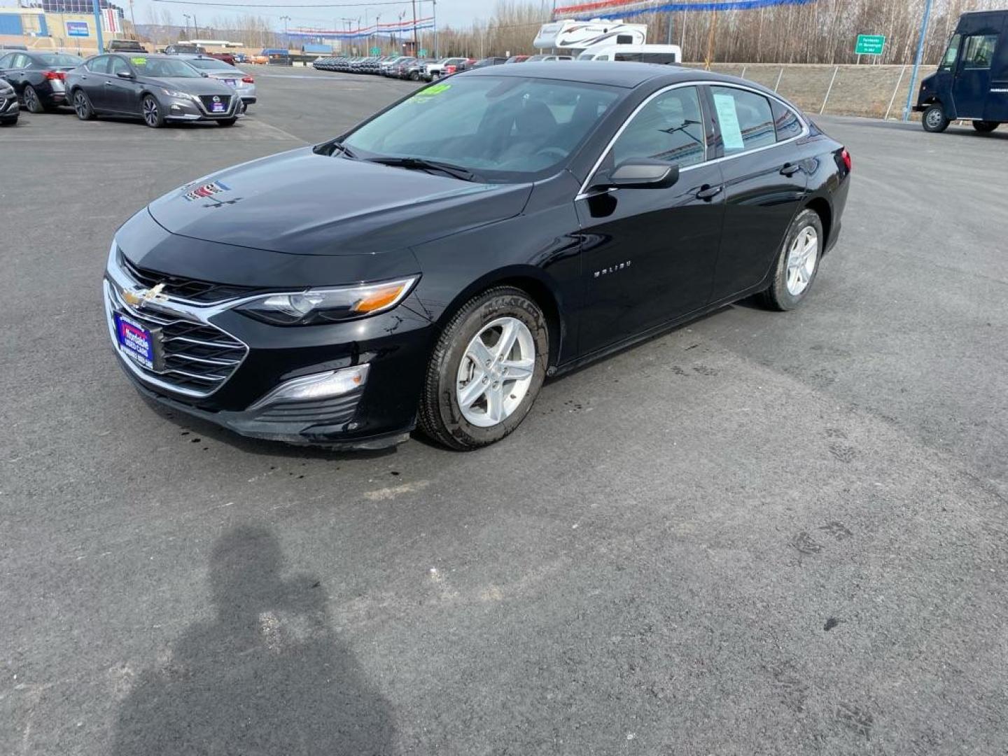 2022 BLACK CHEVROLET MALIBU LS (1G1ZB5ST3NF) with an 1.5L engine, Continuously Variable transmission, located at 2525 S. Cushman, Fairbanks, AK, 99701, (907) 452-5707, 64.824036, -147.712311 - Photo#0