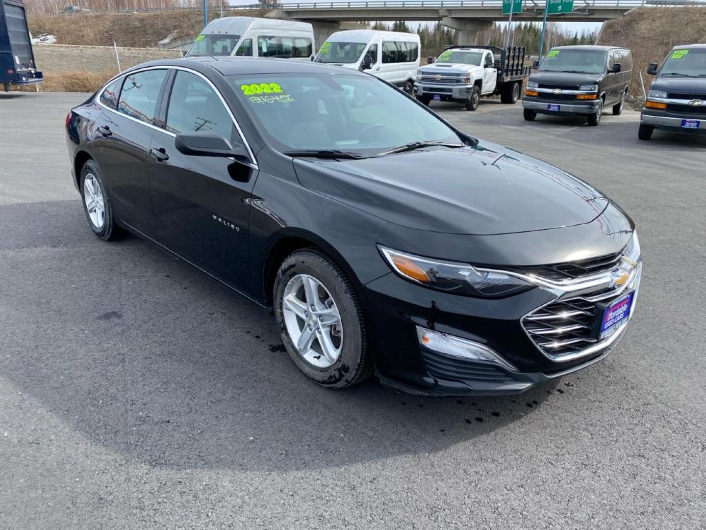 2022 BLACK CHEVROLET MALIBU LS (1G1ZB5ST3NF) with an 1.5L engine, Continuously Variable transmission, located at 2525 S. Cushman, Fairbanks, AK, 99701, (907) 452-5707, 64.824036, -147.712311 - Photo#1