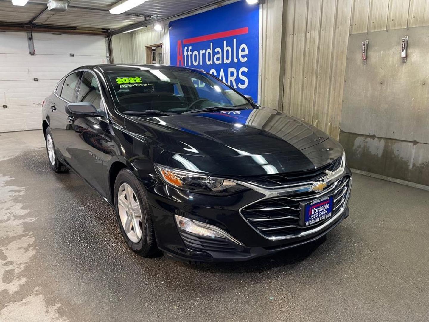 2022 BLACK CHEVROLET MALIBU LS (1G1ZB5ST9NF) with an 1.5L engine, Continuously Variable transmission, located at 2525 S. Cushman, Fairbanks, AK, 99701, (907) 452-5707, 64.824036, -147.712311 - Photo#0