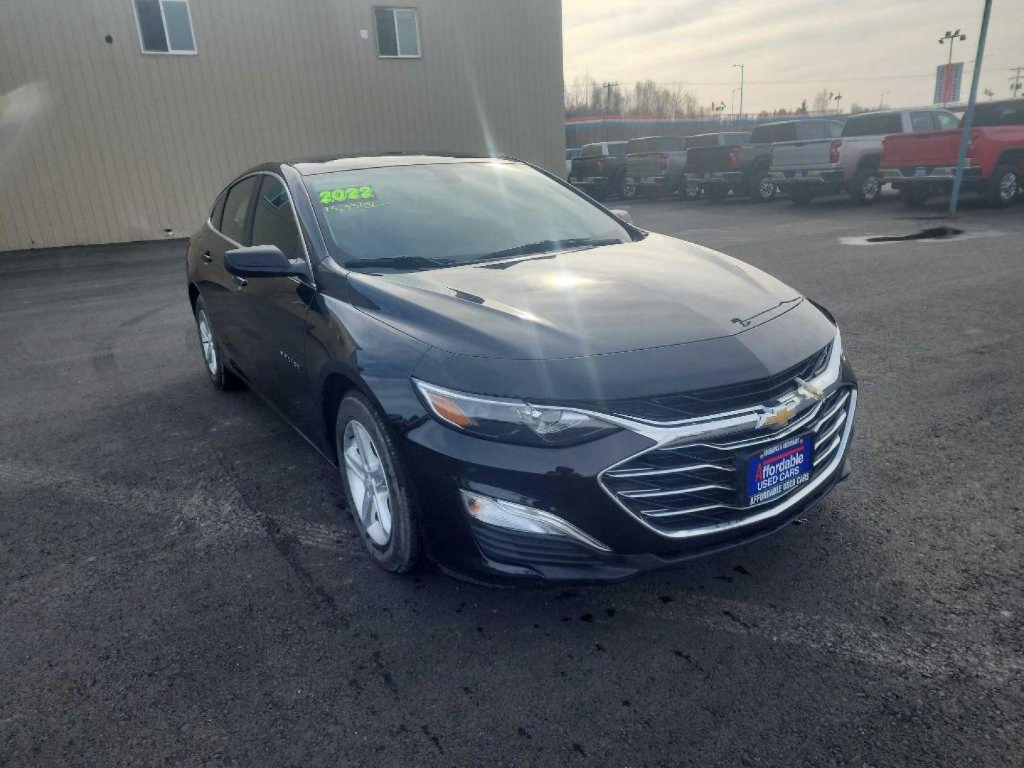 2022 BLACK CHEVROLET MALIBU LS (1G1ZB5ST7NF) with an 1.5L engine, Continuously Variable transmission, located at 2525 S. Cushman, Fairbanks, AK, 99701, (907) 452-5707, 64.824036, -147.712311 - Photo#0