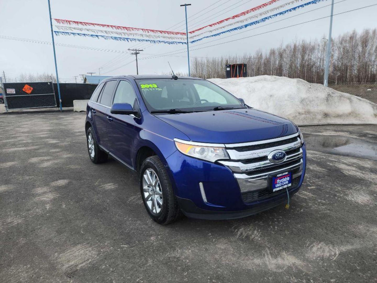 2013 BLUE FORD EDGE LIMITED (2FMDK4KC2DB) with an 3.5L engine, Automatic transmission, located at 2525 S. Cushman, Fairbanks, AK, 99701, (907) 452-5707, 64.824036, -147.712311 - Photo#0