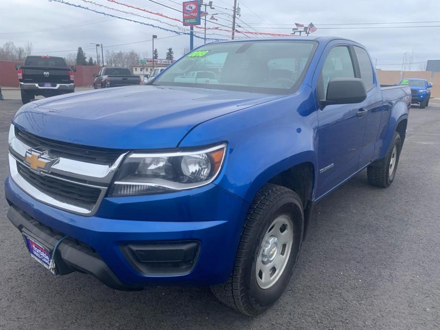 2018 BLUE CHEVROLET COLORADO (1GCHTBEA6J1) with an 2.5L engine, Automatic transmission, located at 2525 S. Cushman, Fairbanks, AK, 99701, (907) 452-5707, 64.824036, -147.712311 - Photo#1