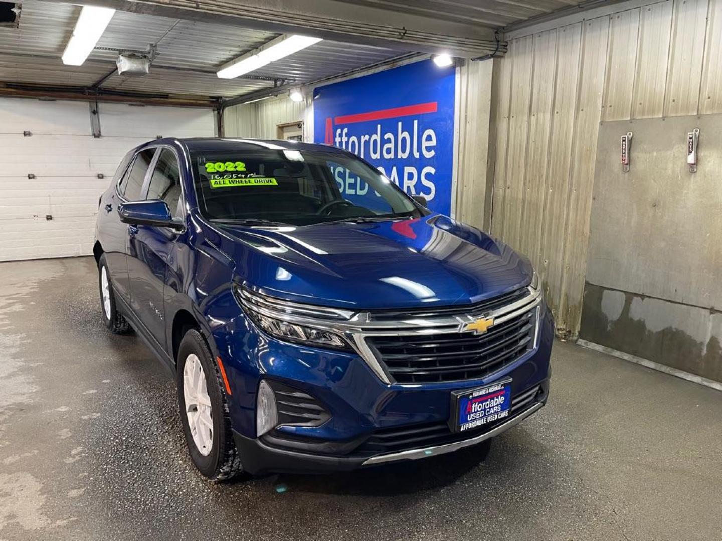 2022 BLUE CHEVROLET EQUINOX LT (3GNAXUEV3NL) with an 1.5L engine, Automatic transmission, located at 2525 S. Cushman, Fairbanks, AK, 99701, (907) 452-5707, 64.824036, -147.712311 - Photo#0