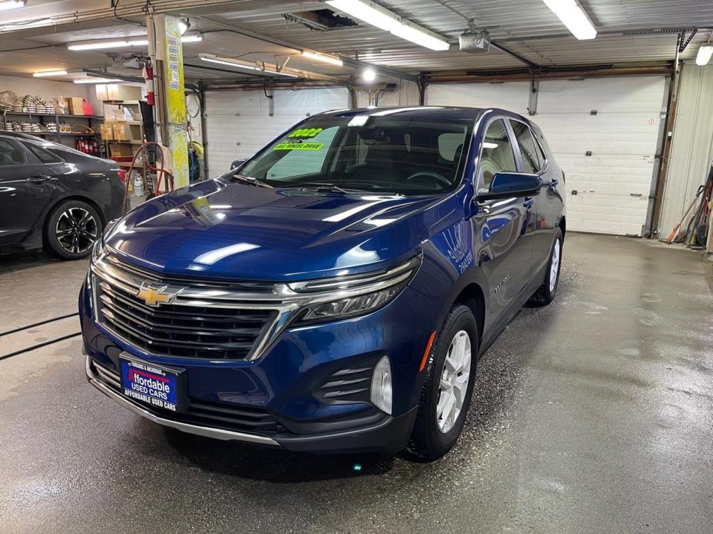 2022 BLUE CHEVROLET EQUINOX LT (3GNAXUEV3NL) with an 1.5L engine, Automatic transmission, located at 2525 S. Cushman, Fairbanks, AK, 99701, (907) 452-5707, 64.824036, -147.712311 - Photo#1