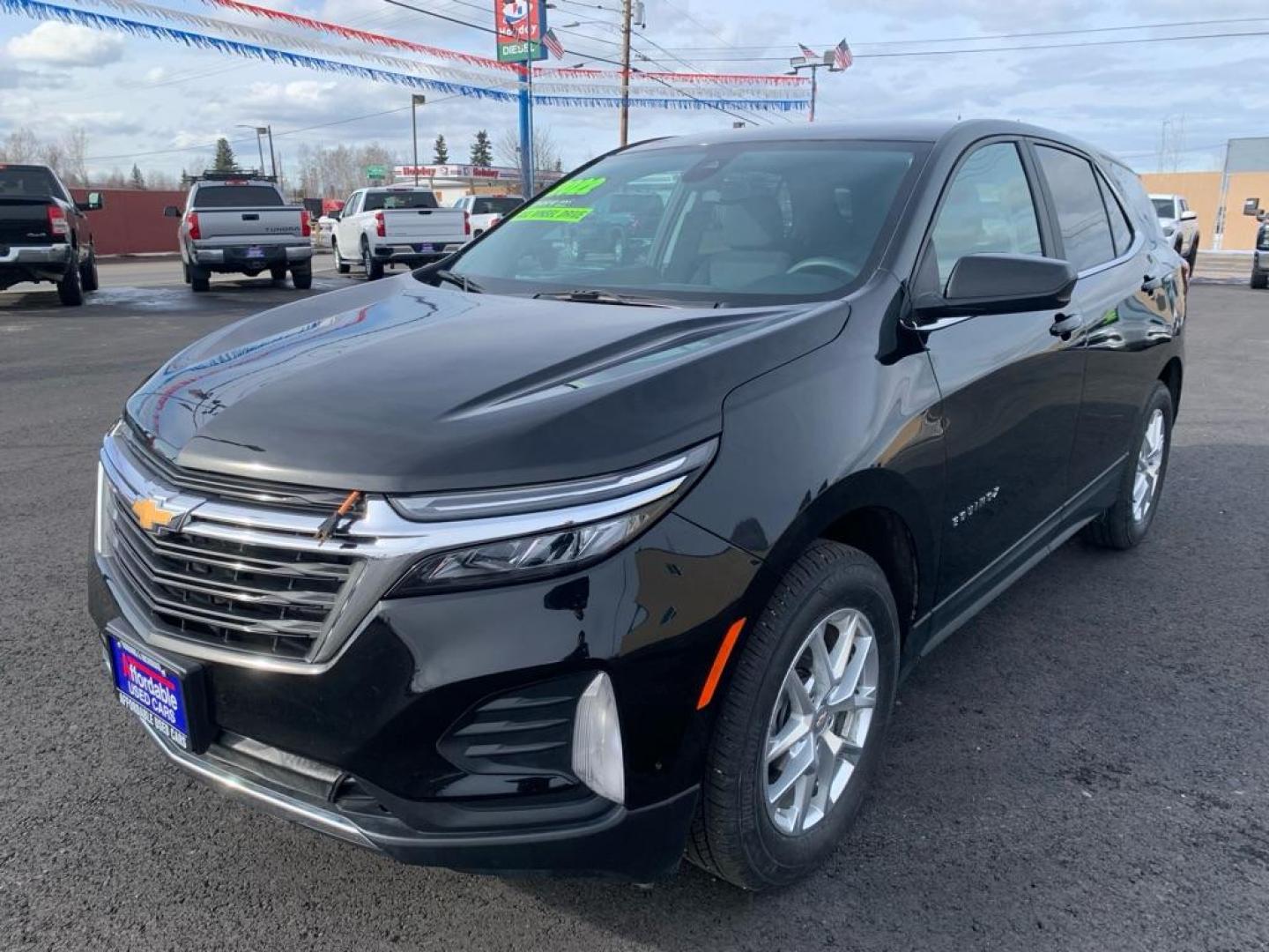 2022 BLACK CHEVROLET EQUINOX LT (3GNAXUEV0NL) with an 1.5L engine, Automatic transmission, located at 2525 S. Cushman, Fairbanks, AK, 99701, (907) 452-5707, 64.824036, -147.712311 - Photo#1