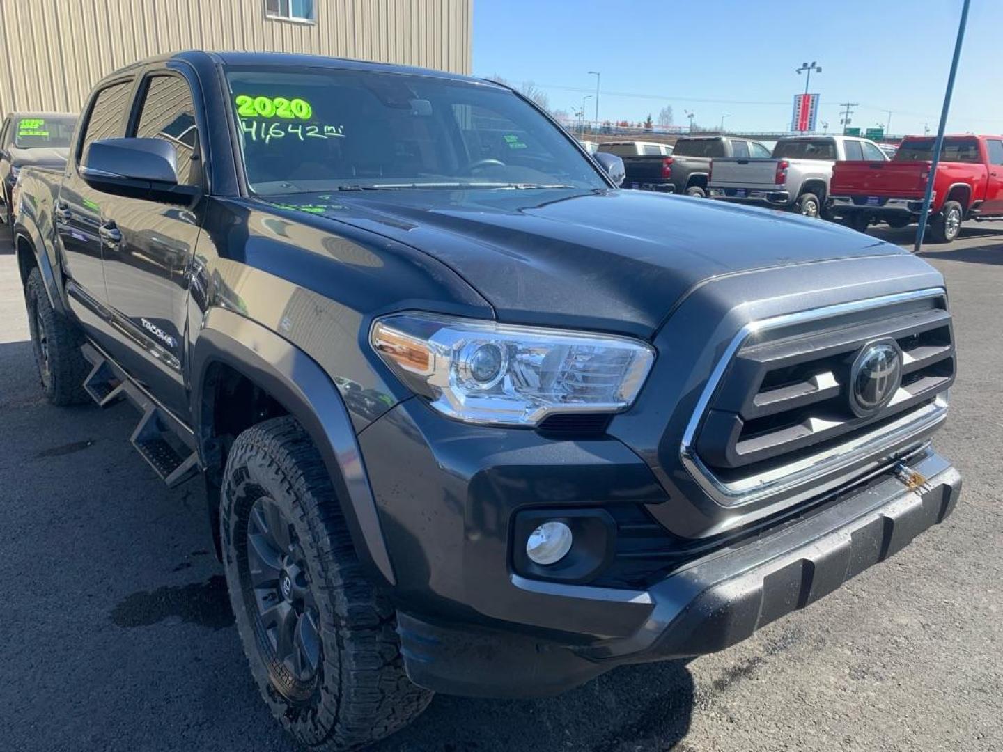 2020 GREY TOYOTA TACOMA DOUBLE CAB (3TMCZ5AN3LM) with an 3.5L engine, Automatic transmission, located at 2525 S. Cushman, Fairbanks, AK, 99701, (907) 452-5707, 64.824036, -147.712311 - Photo#0