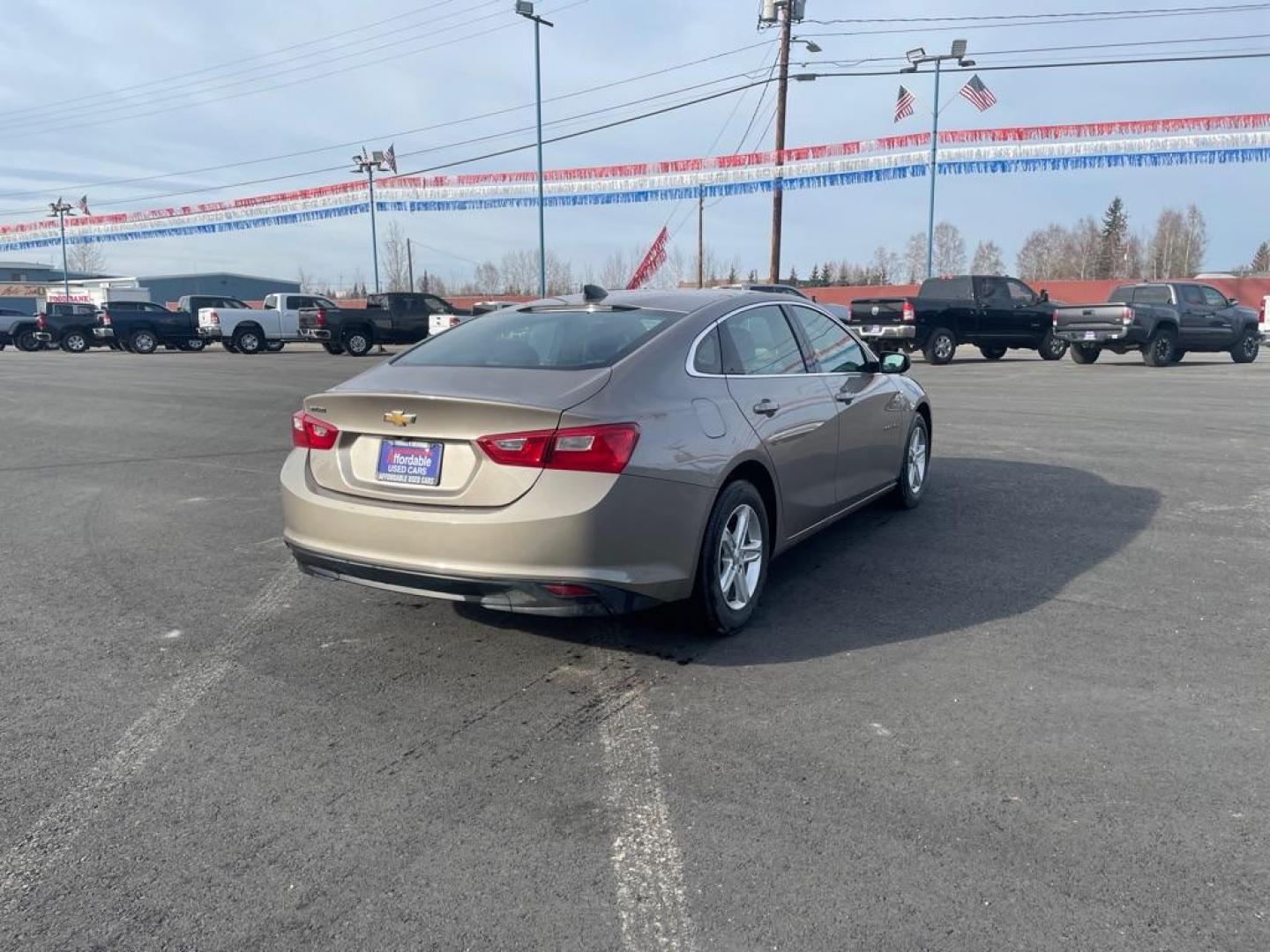 2022 TAN CHEVROLET MALIBU LS (1G1ZB5ST6NF) with an 1.5L engine, Continuously Variable transmission, located at 2525 S. Cushman, Fairbanks, AK, 99701, (907) 452-5707, 64.824036, -147.712311 - Photo#3