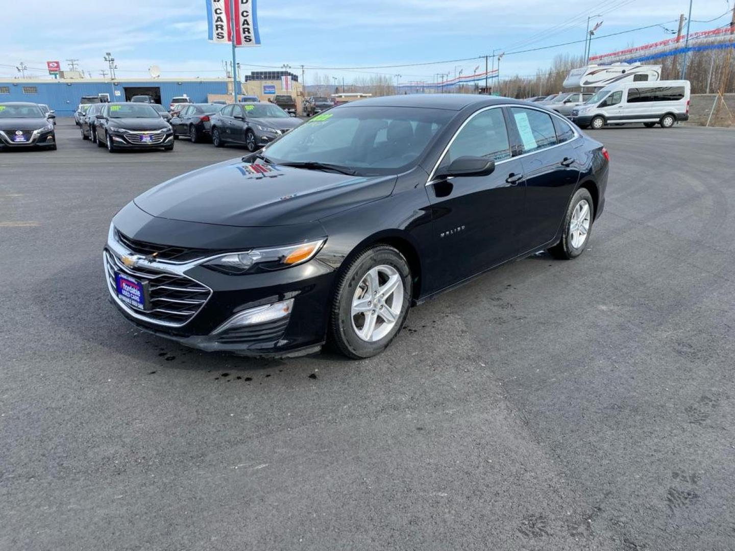 2022 BLACK CHEVROLET MALIBU LS (1G1ZB5ST1NF) with an 1.5L engine, Continuously Variable transmission, located at 2525 S. Cushman, Fairbanks, AK, 99701, (907) 452-5707, 64.824036, -147.712311 - Photo#0