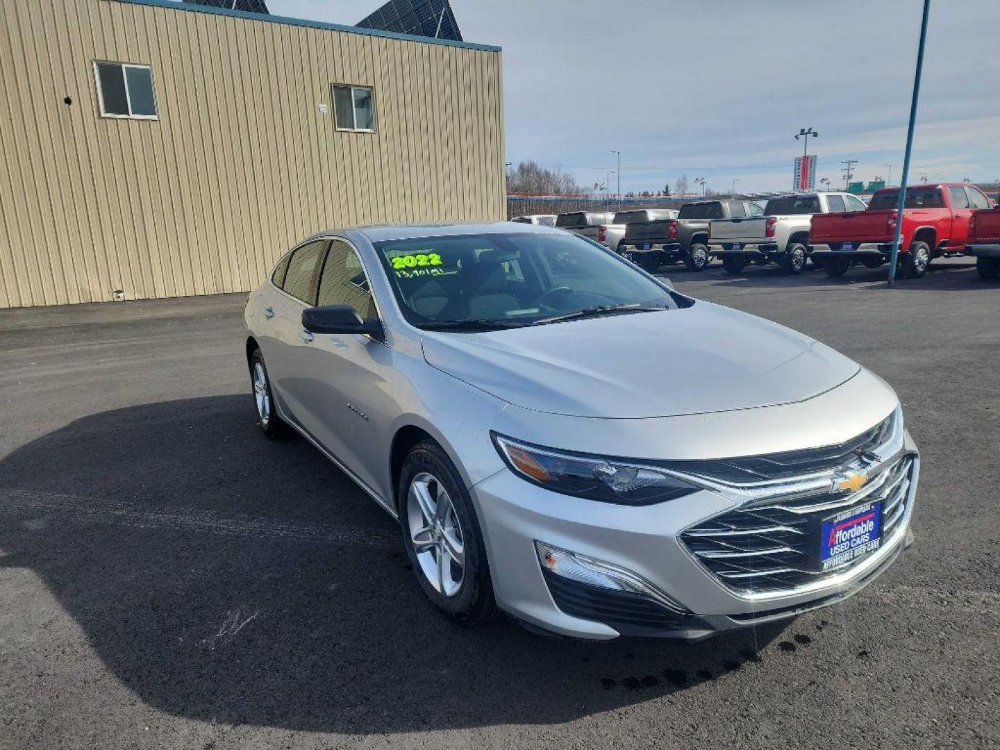 2022 SILVER CHEVROLET MALIBU LS (1G1ZB5STXNF) with an 1.5L engine, Continuously Variable transmission, located at 2525 S. Cushman, Fairbanks, AK, 99701, (907) 452-5707, 64.824036, -147.712311 - Photo#0