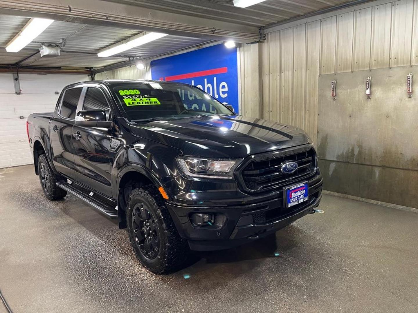 2020 BLACK FORD RANGER LARIAT (1FTER4FH9LL) with an 2.3L engine, Automatic transmission, located at 2525 S. Cushman, Fairbanks, AK, 99701, (907) 452-5707, 64.824036, -147.712311 - Photo#0