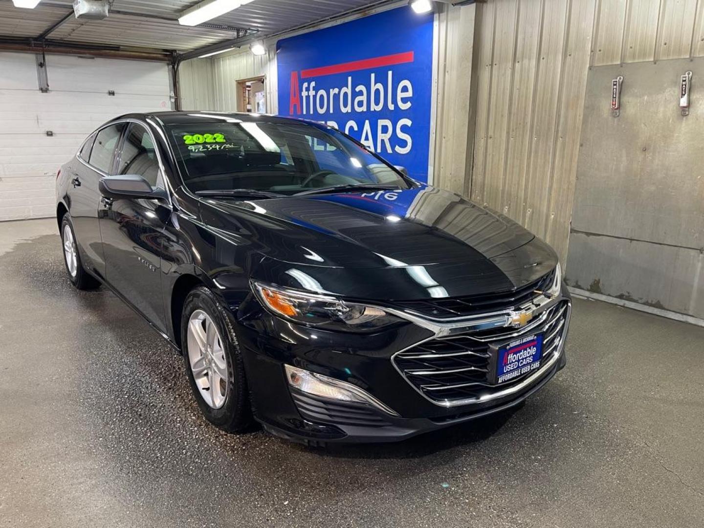 2022 BLACK CHEVROLET MALIBU LS (1G1ZB5ST3NF) with an 1.5L engine, Continuously Variable transmission, located at 2525 S. Cushman, Fairbanks, AK, 99701, (907) 452-5707, 64.824036, -147.712311 - Photo#0