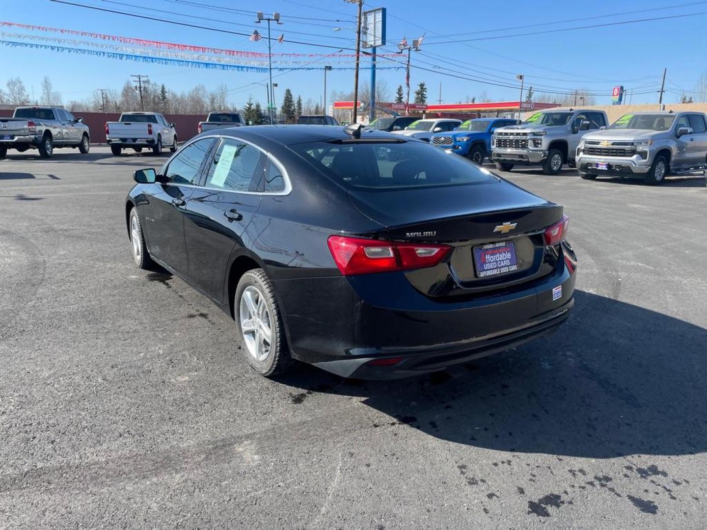 2022 BLACK CHEVROLET MALIBU LS (1G1ZB5ST7NF) with an 1.5L engine, Continuously Variable transmission, located at 2525 S. Cushman, Fairbanks, AK, 99701, (907) 452-5707, 64.824036, -147.712311 - Photo#2